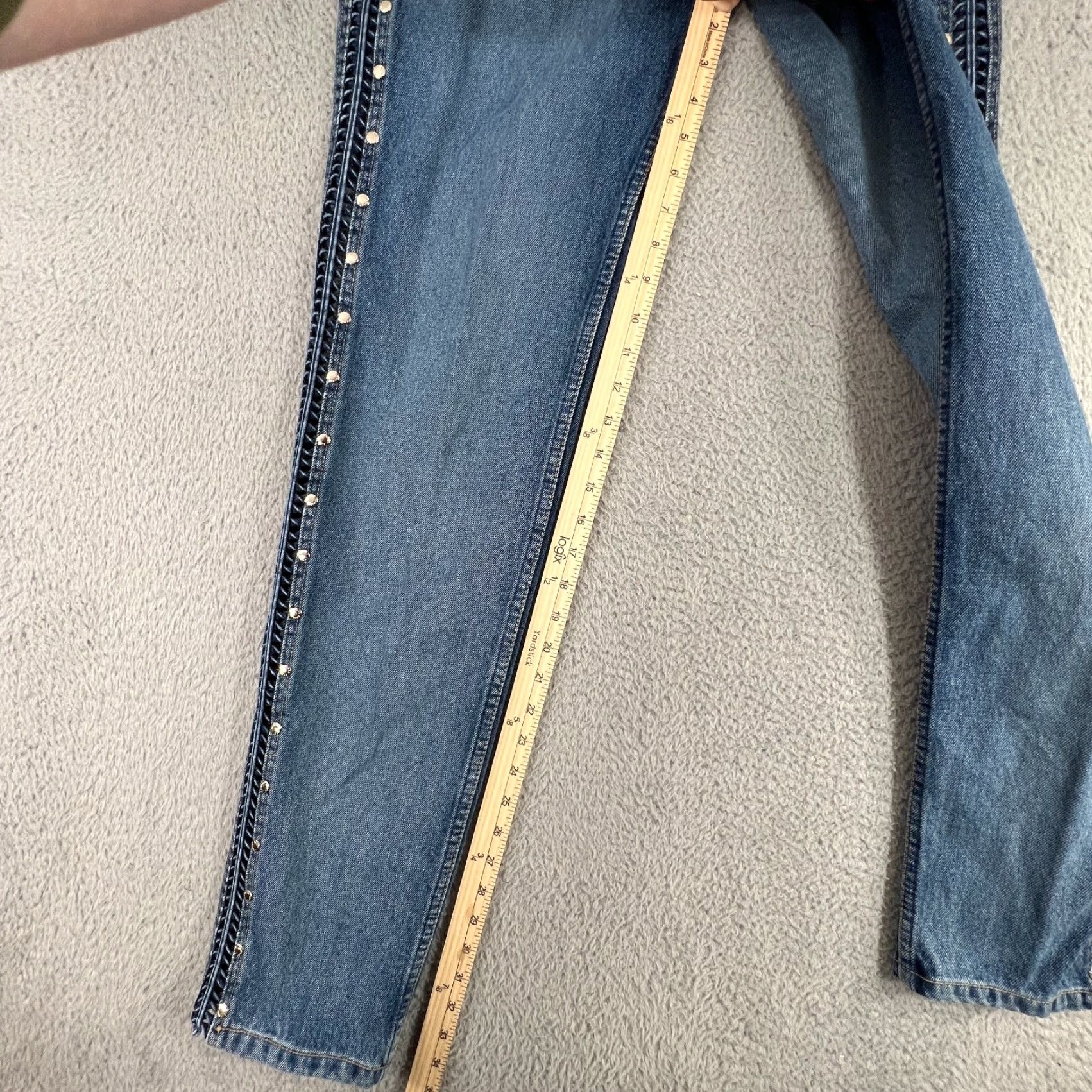 Denime VINTAGE Lawman Women's Jeans Slim Fit 11 High Rise Blue Denim Cowgirl Western Styles Size 32" / US 10 / IT 46 - 5 Thumbnail