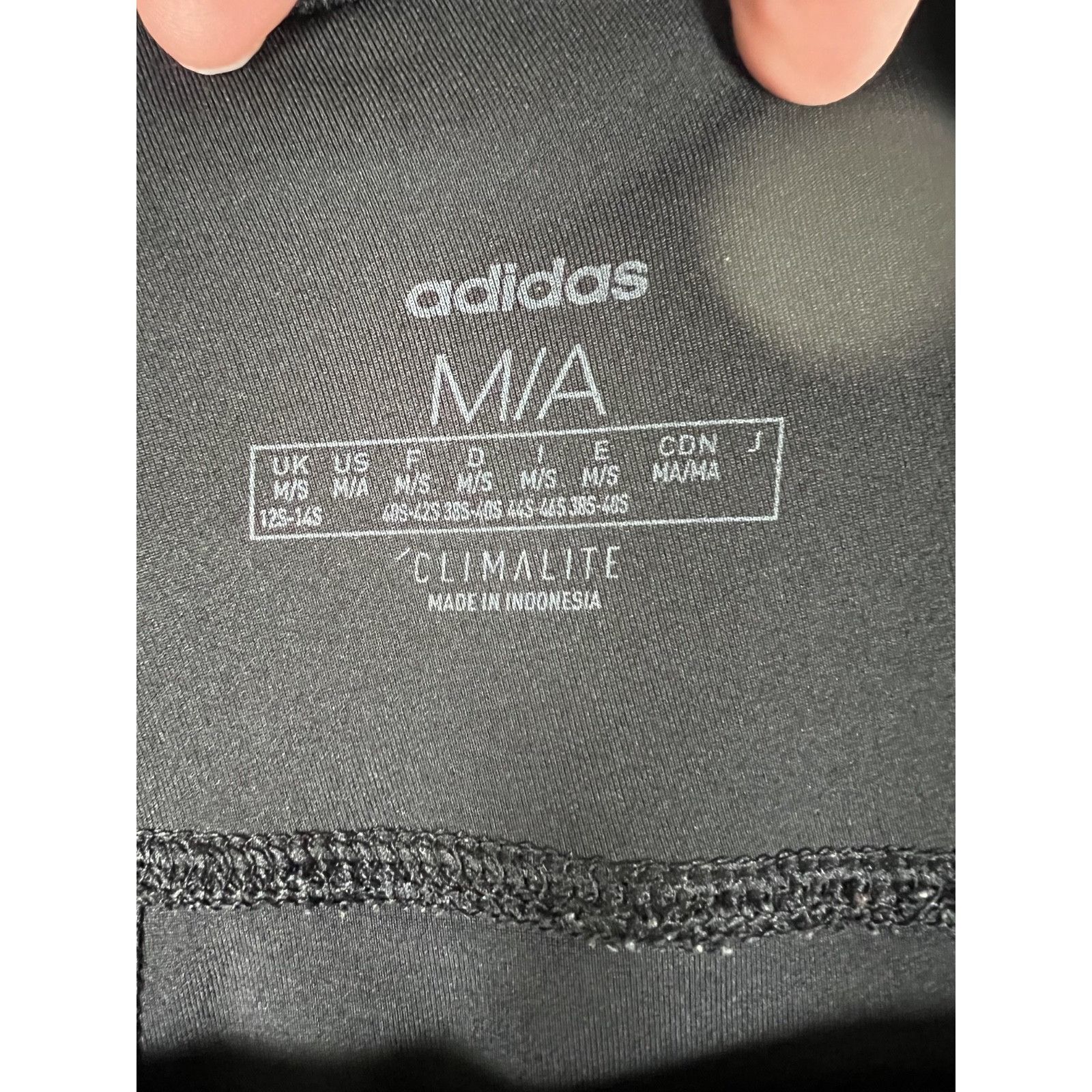 Adidas Adidas Pants Women's M/A Black Climalite 3-Stripes High Rise Size 29" - 4 Thumbnail