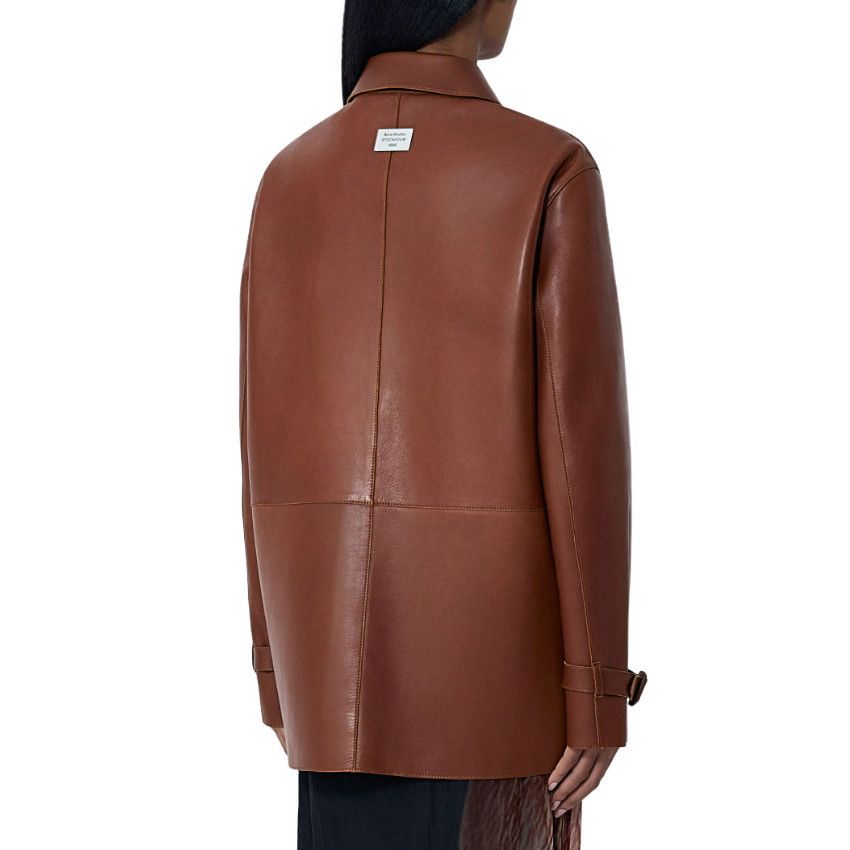 Acne Studios ACNE STUDIOS Brown Leather Jacket New & Authentic (Women's s Size XS / US 0-2 / IT 36-38 - 2 Thumbnail