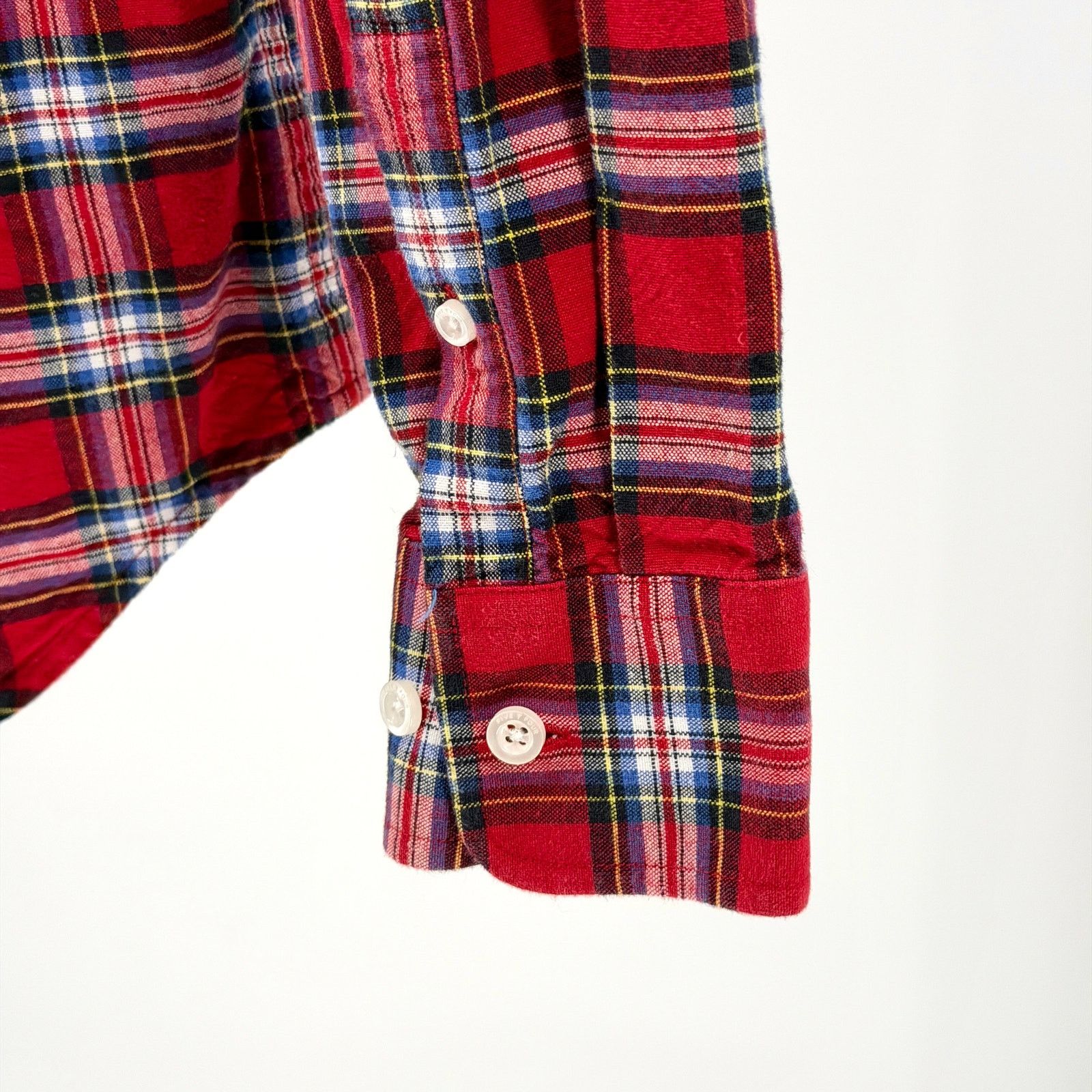 Mark McNairy Red Plaid 100% Cotton Heavyweight Button Down Shirt Size US S / EU 44-46 / 1 - 5 Thumbnail