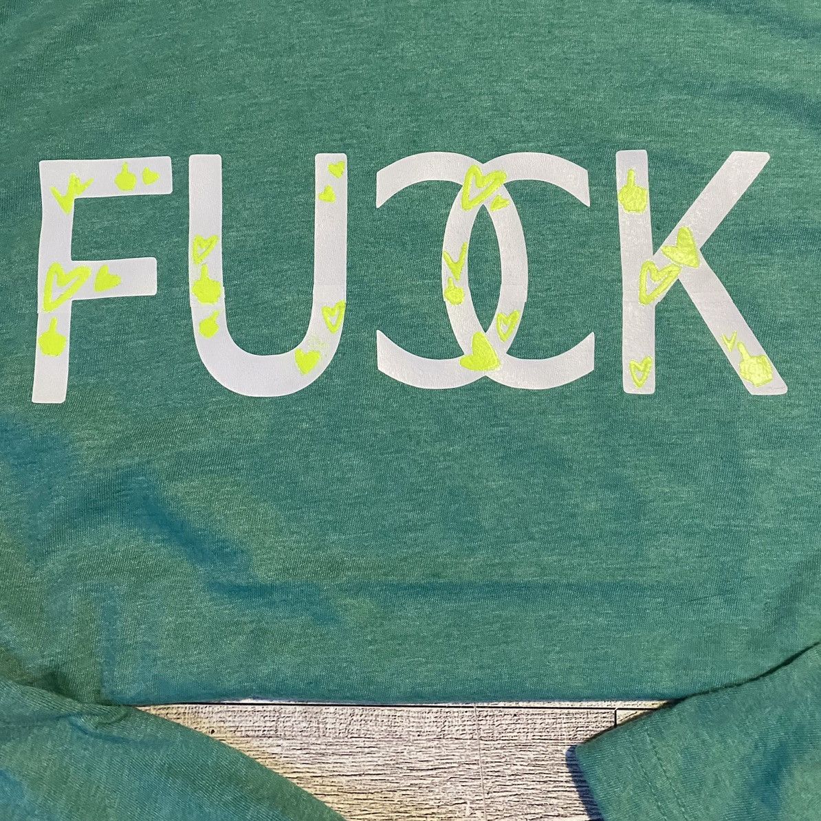 Other Neon, Custom, Glow In The Dark, F Word, Hooded Unisex Tee Size XL / US 12-14 / IT 48-50 - 7 Thumbnail