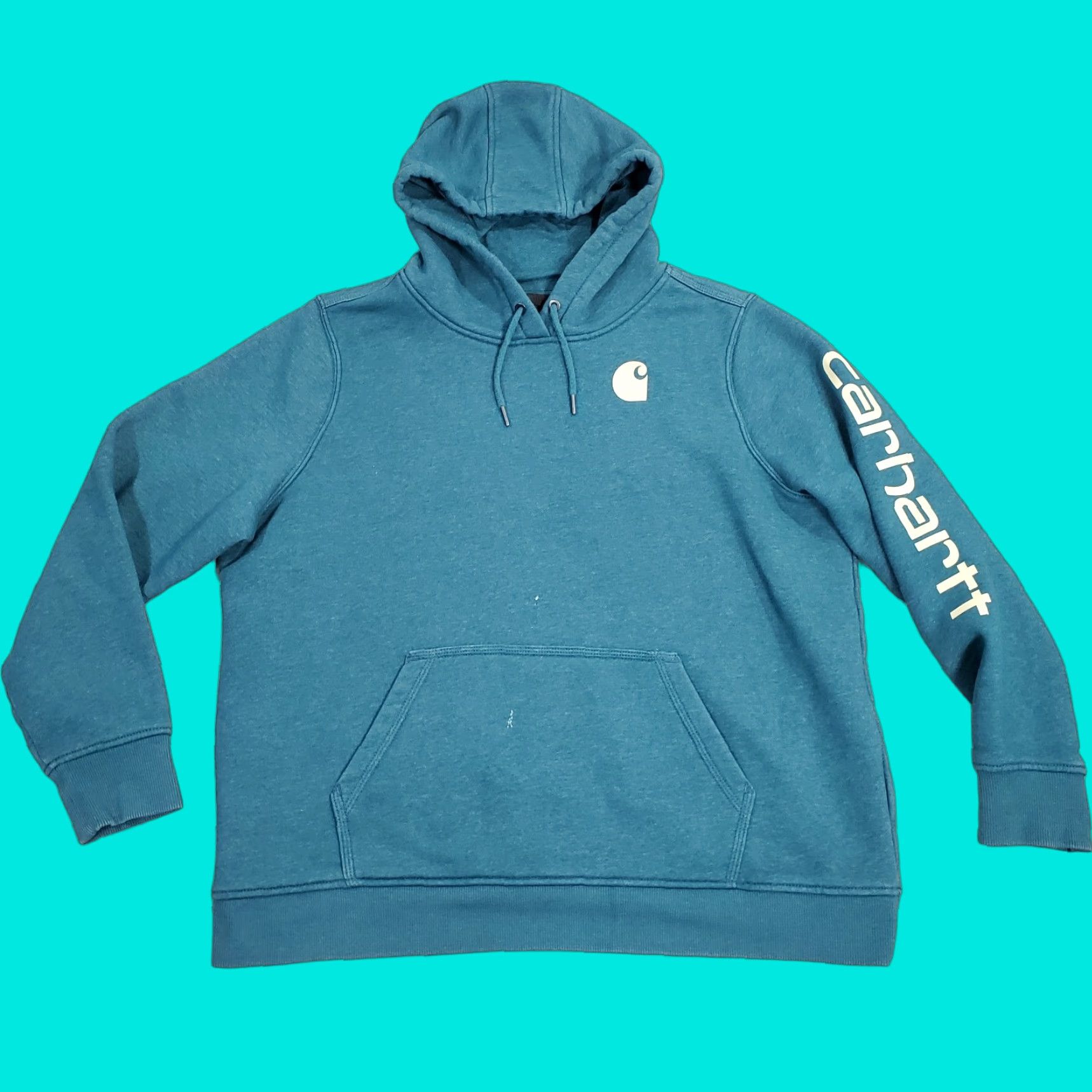 Carhartt Carhartt Hoodie Womens 2XL Blue Pullover Sweatshirt Relaxed Fit Logo H26 Size XXL / US 16-18 / IT 52-54 - 1 Thumbnail