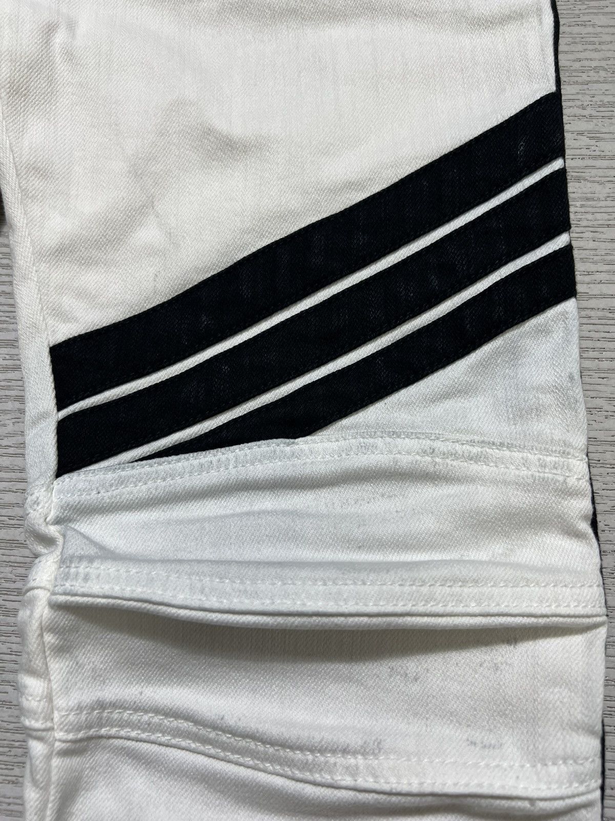 Balmain Balmain - S/S 15’ - White/Black Biker Jeans Size US 29 - 17 Thumbnail