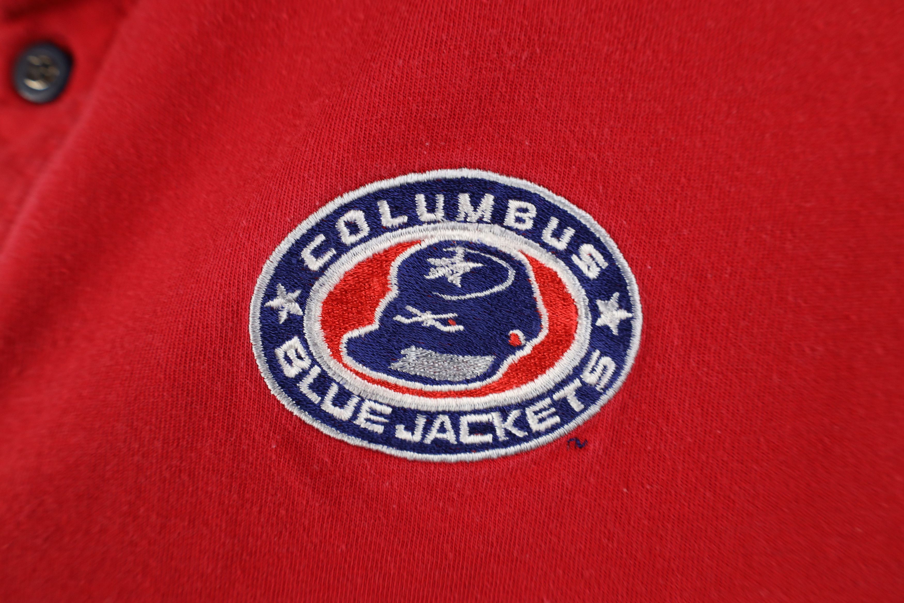 Vintage Vintage 90s Y2K Blue Jackets Hockey Collared Golf Polo Shirt Size US XL / EU 56 / 4 - 4 Thumbnail