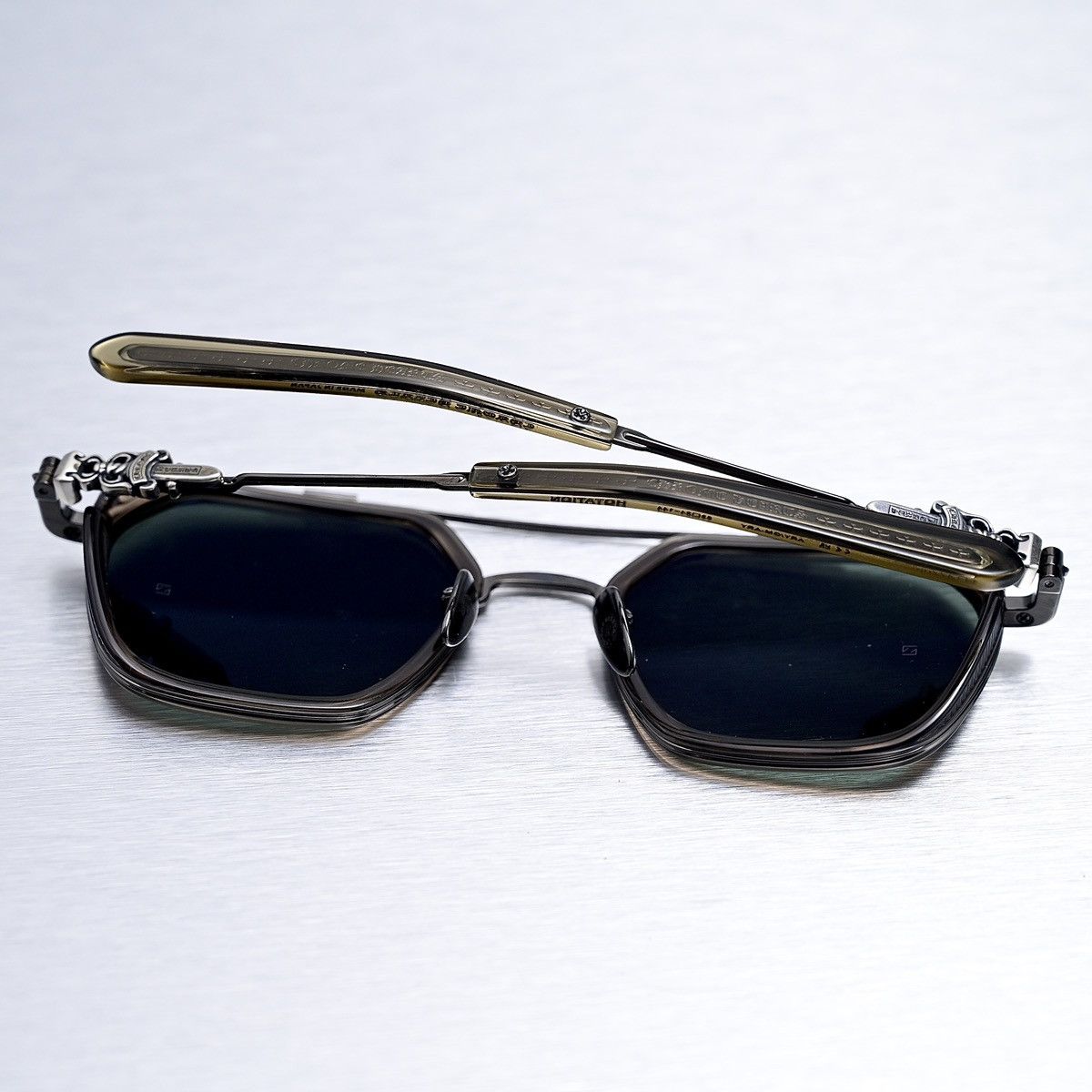 Chrome Hearts CHROME HEARTS HOTATION ARMY/GUNMETAL-ARMY SUNGLASSES Size ONE SIZE - 7 Thumbnail