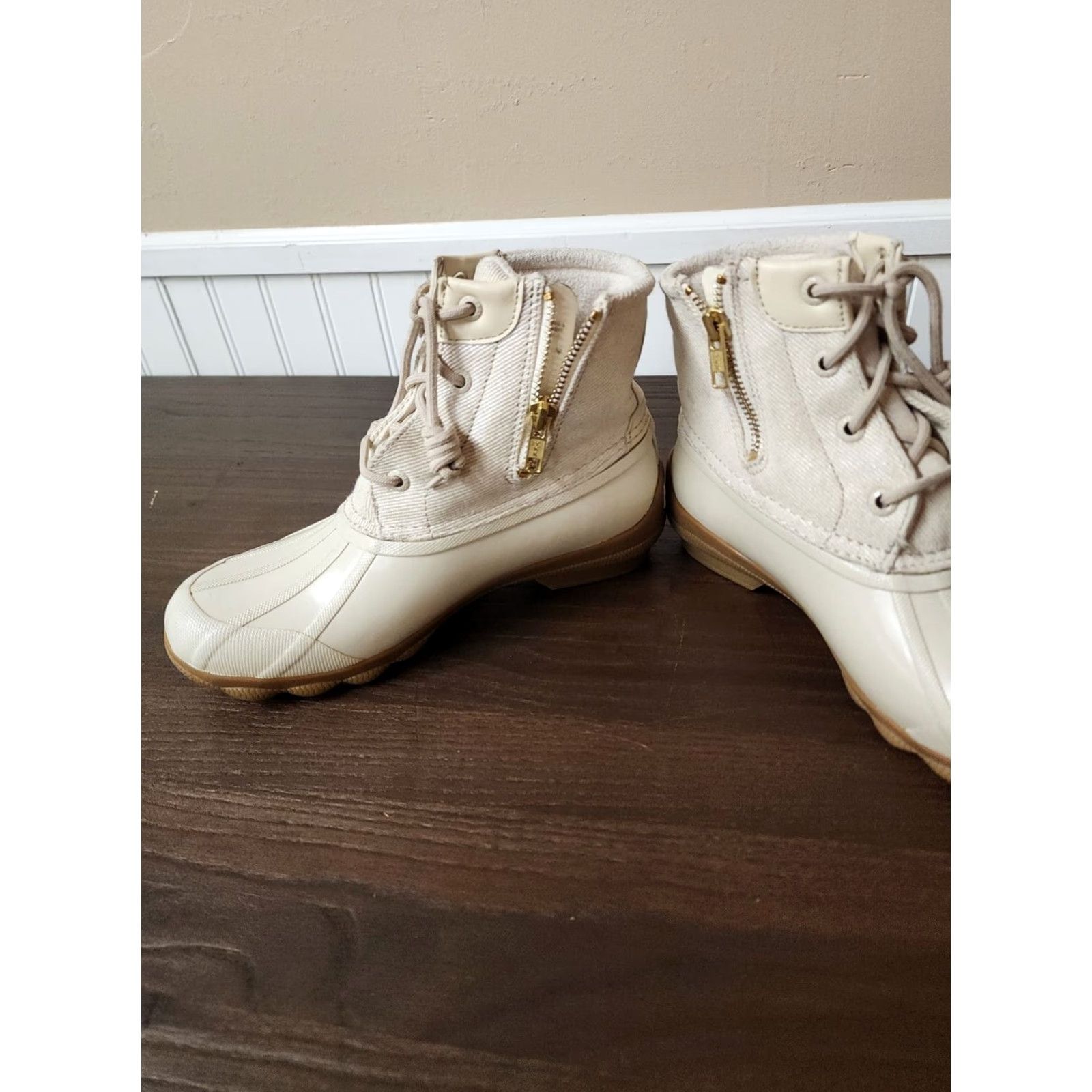 Sperry Sperry Duck Boots Womens 5.5 M Beige Waterproof STS82475 Size US 6 / IT 36 - 4 Thumbnail