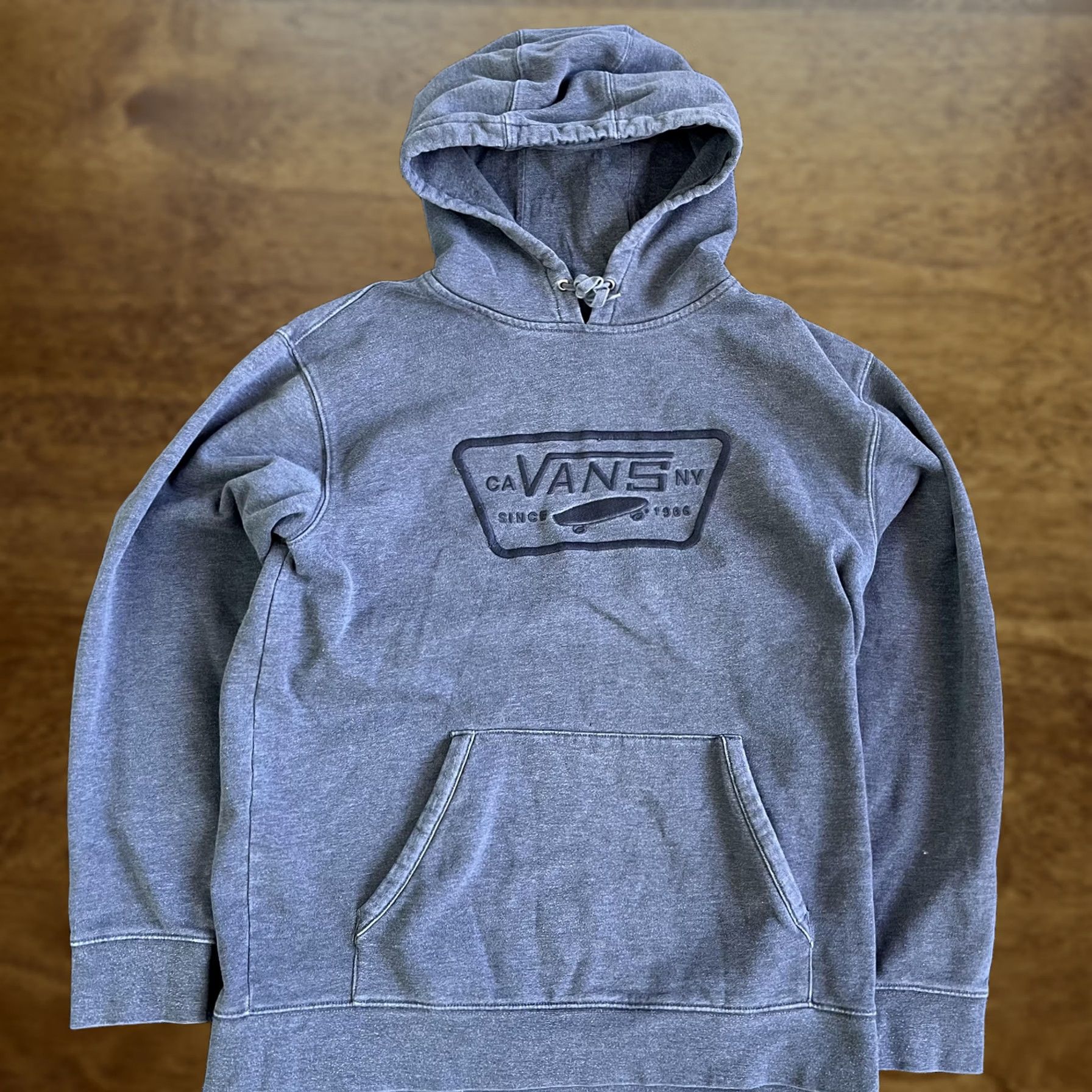 Vans Vans Hoodie Mens Large Gray Fleece Pullover Skateboard Graphic Logo Sweatshirt Size US L / EU 52-54 / 3 - 1 Thumbnail
