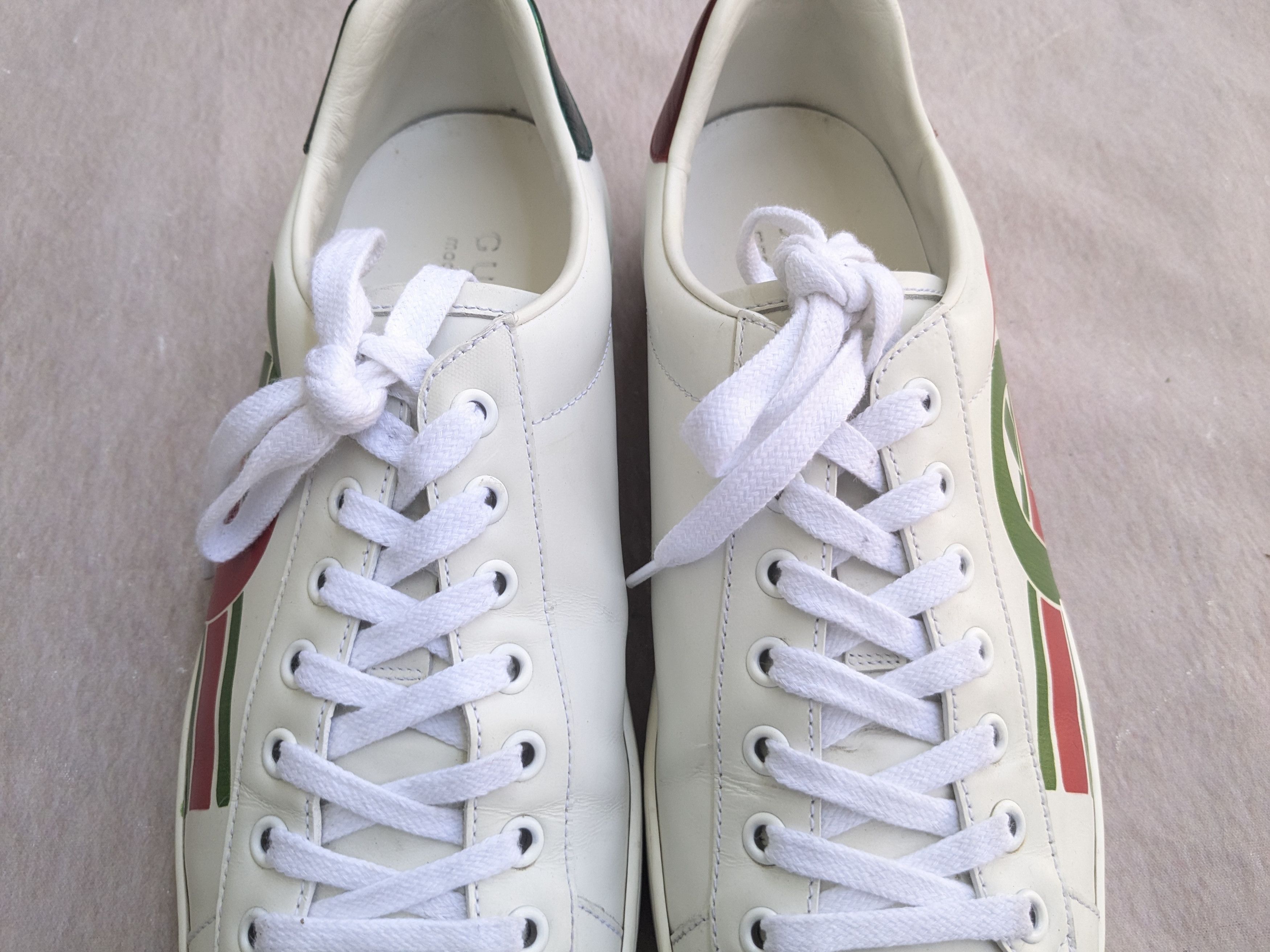 Gucci Gucci Ace Sneakers White Leather GG 7.5 Low Tops Size US 7.5 / EU 40-41 - 6 Thumbnail