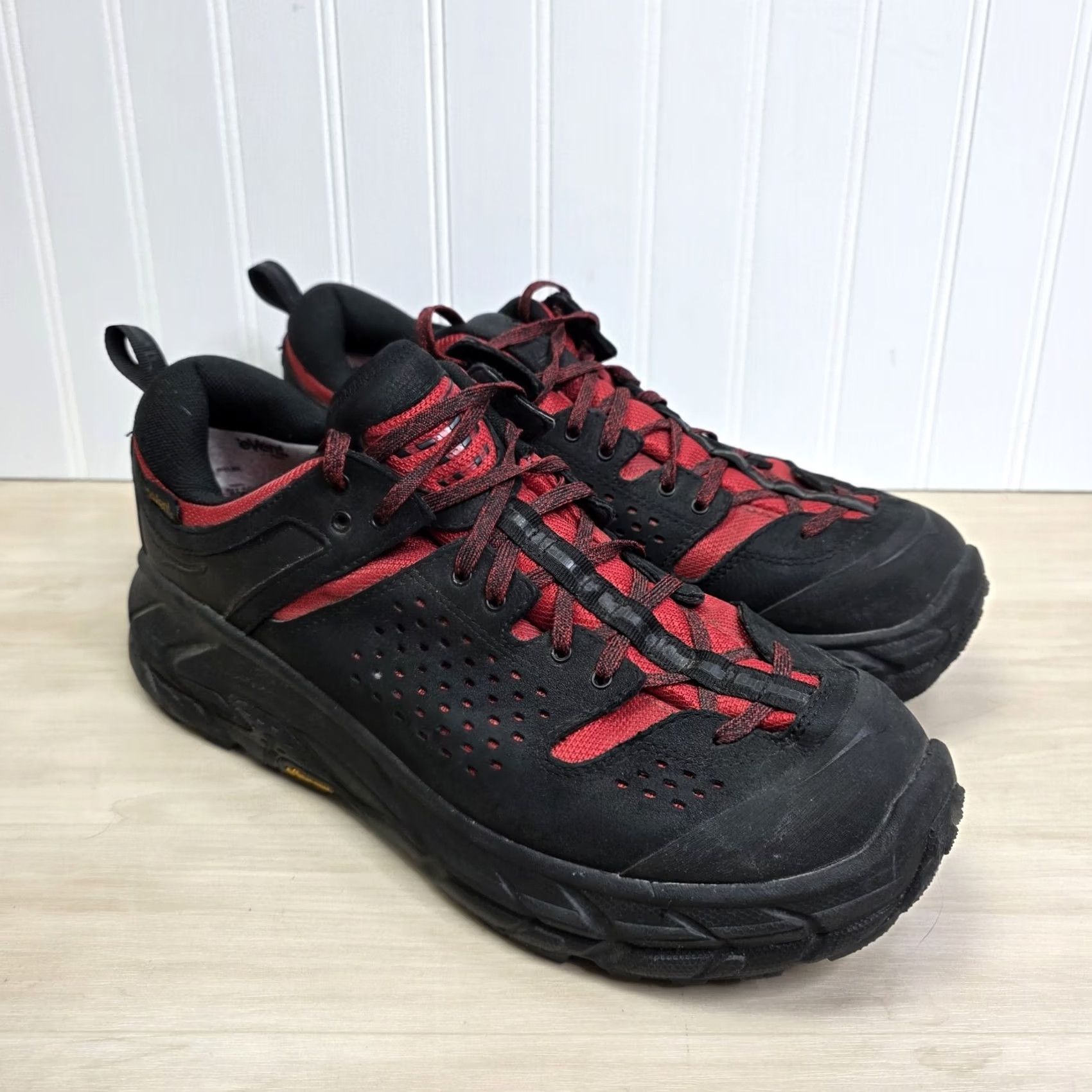 Vintage Hoka One One Engineered Garments Tor Ultra Low EG Black Red Size 12 Mens Athletic Sneaker Size US 12 / EU 45 - 3 Thumbnail