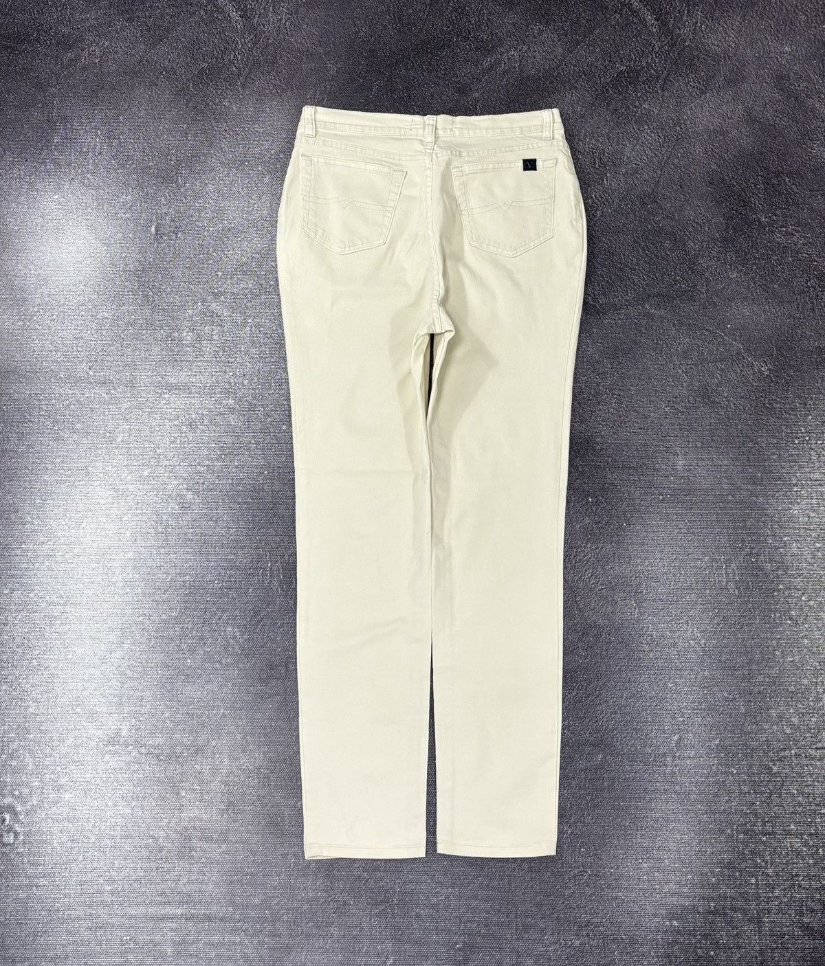 Valentino Vintage Valentino Women’s Beige Slim Fit Luxury Cotton Pants Size 31" - 2 Thumbnail