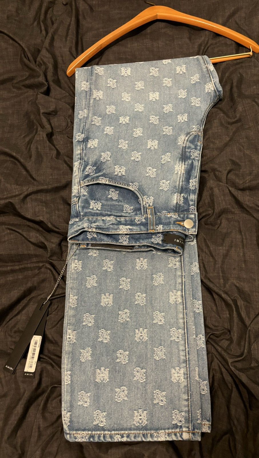 Amiri AMIRI Blue M.A. Paisley Jeans Size 31 Size US 31 - 2 Thumbnail