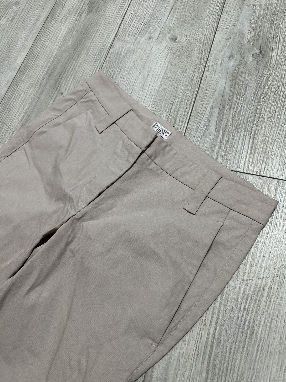 Brunello Cucinelli BRUNELLO CUCINELLI Wide Leg Pants Women's Size USA 6 Beige Size 28" / US 6 / IT 42 - 3 Thumbnail