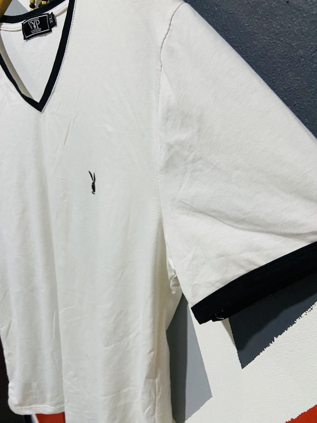 Playboy Play boy v Neck ringer t-shirt Size US M / EU 48-50 / 2 - 3 Thumbnail
