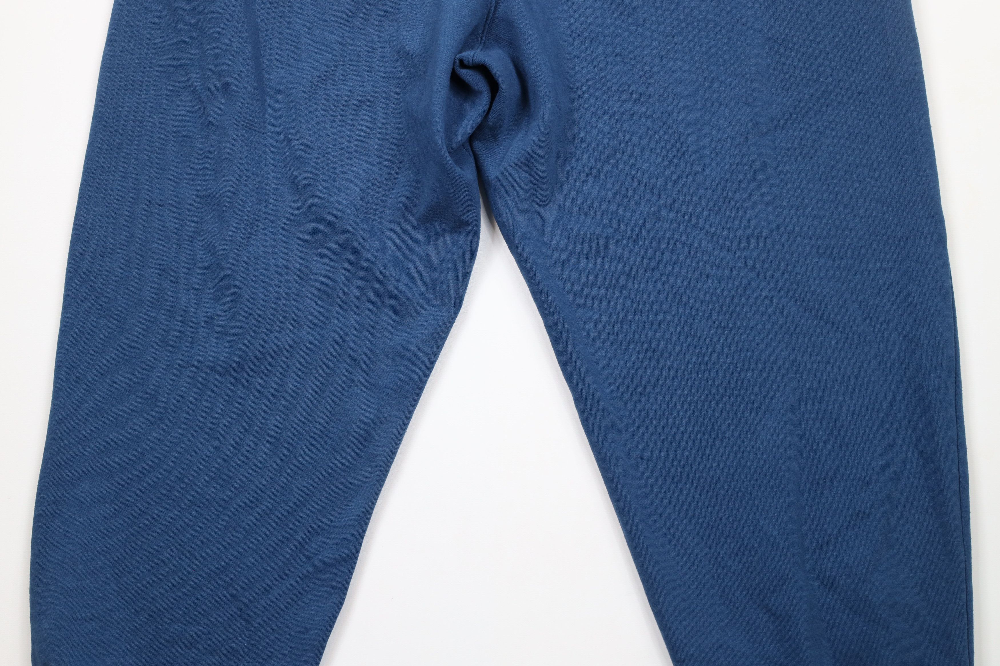 Vintage Vintage 90s Streetwear Blank Cuffed Sweatpants Joggers Blue Size US 36 / EU 52 - 10 Thumbnail