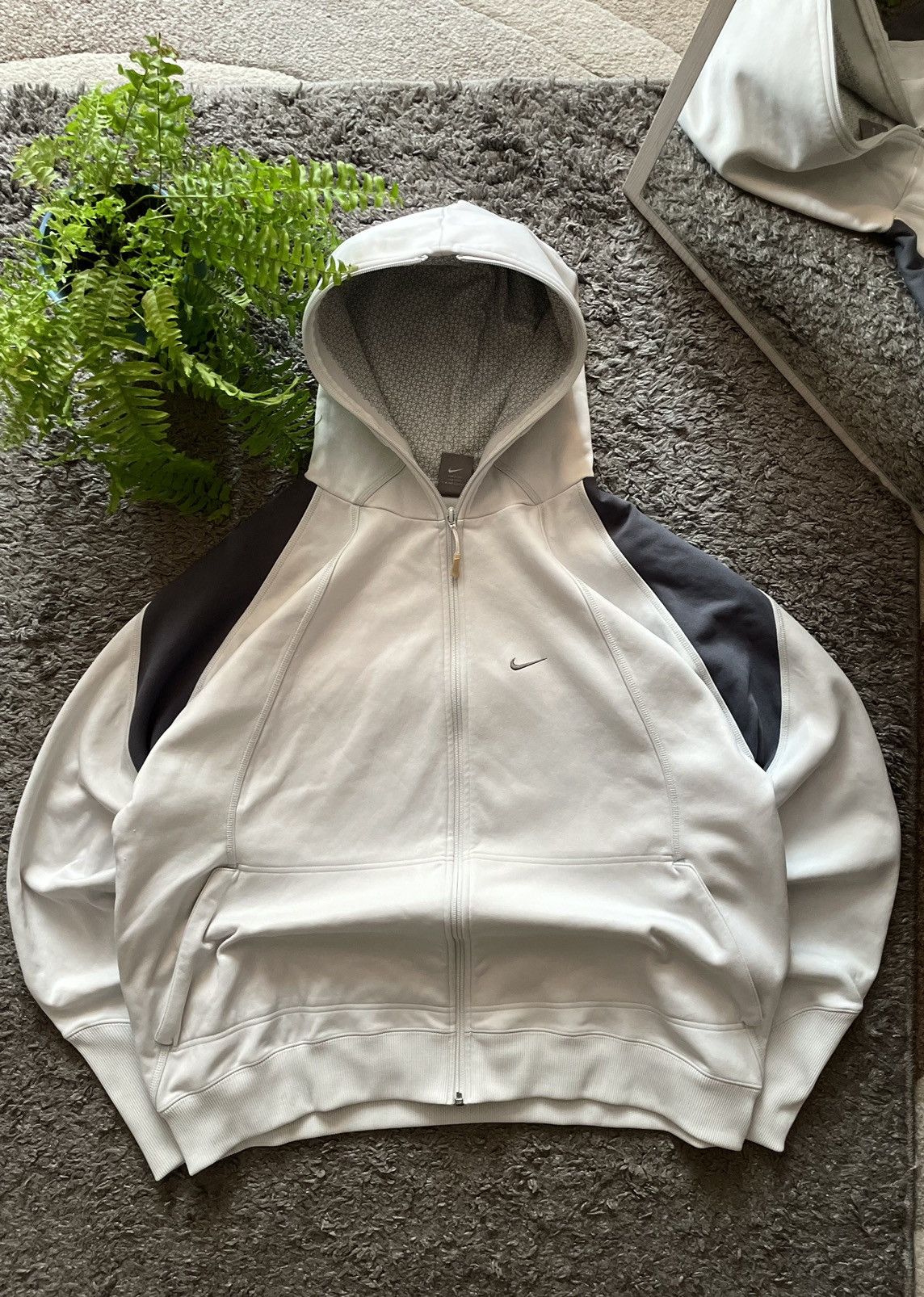 Nike × Vintage 00s Nike Full-Zip Hoodie Streetwear Vinatge Logo Swoosh Rare Size US XL / EU 56 / 4 - 1 Thumbnail
