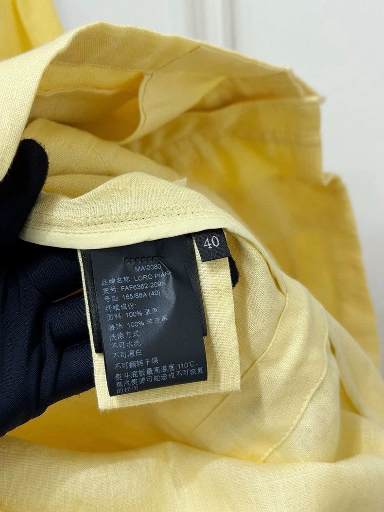 Loro Piana LORO PIANA Yellow linen coat Size XS / US 0-2 / IT 36-38 - 5 Thumbnail
