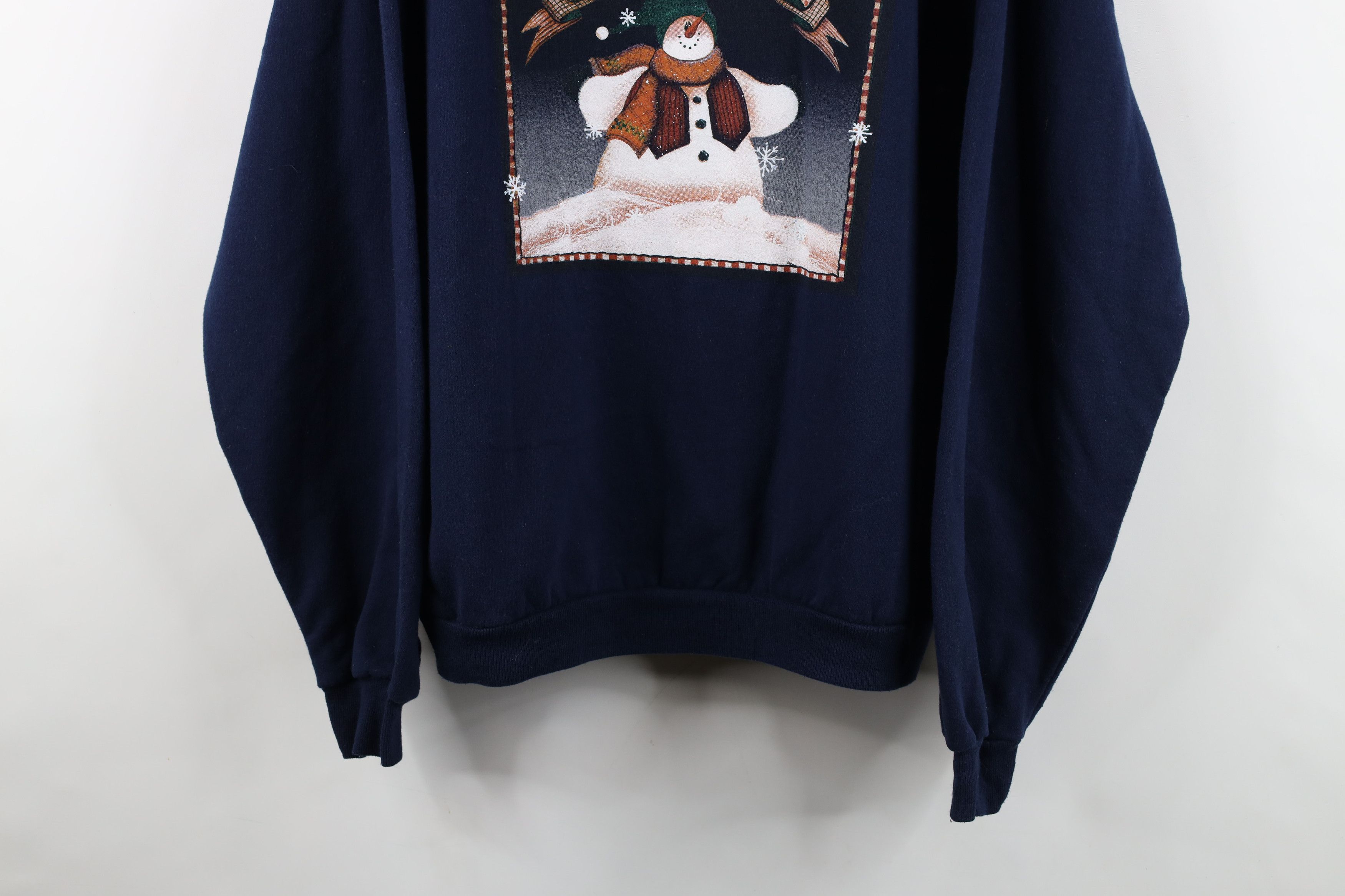 Vintage Vintage 90s Streetwear Christmas Snowman Crewneck Sweatshirt Size XL / US 12-14 / IT 48-50 - 3 Thumbnail