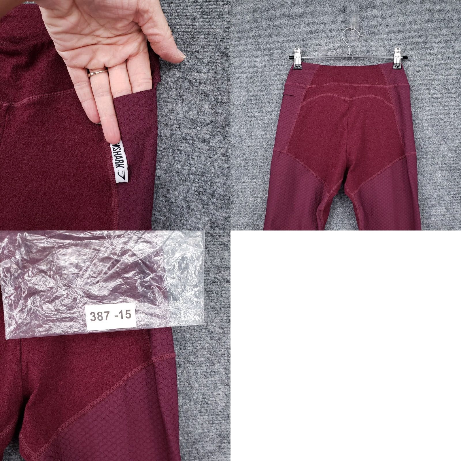 Gymshark Gymshark Leggings Womens XS Red Ankle Workout Yoga Mid Rise Stretch Pull On Size 26" / US 2 / IT 38 - 9 Thumbnail