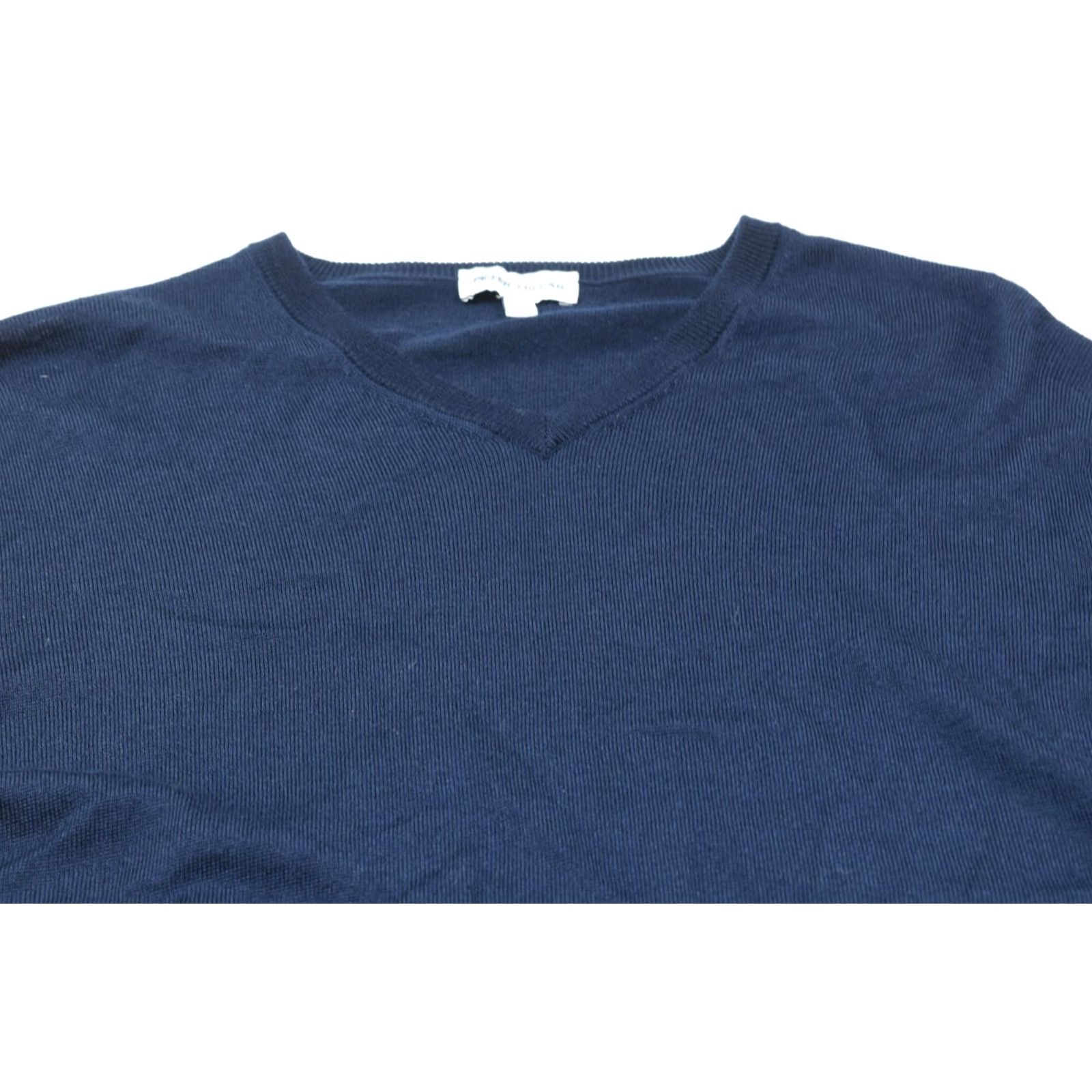 Peter Millar Peter Millar Sweater V-Neck Blue Long Sleeve Merino Wool Mens Large Autumn Crest Pullover Knit Casual Business Travel Golf Regular Pattern: Solid Size US L / EU 52-54 / 3 - 3 Thumbnail