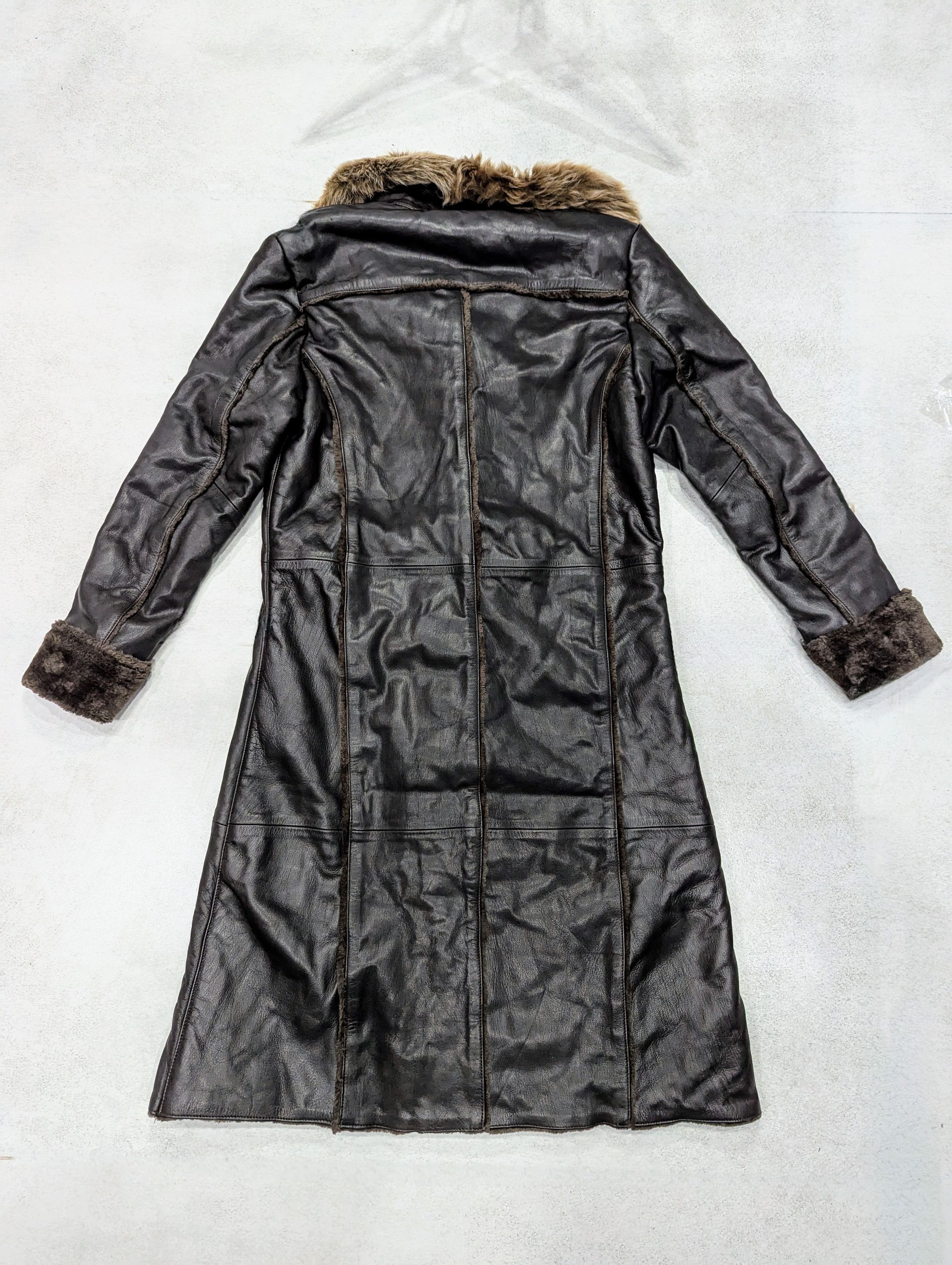 Genuine Leather 💥 KESTILA Leather Coat Fox Fur Collar Winter Designer Style Size M / US 6-8 / IT 42-44 - 7 Thumbnail