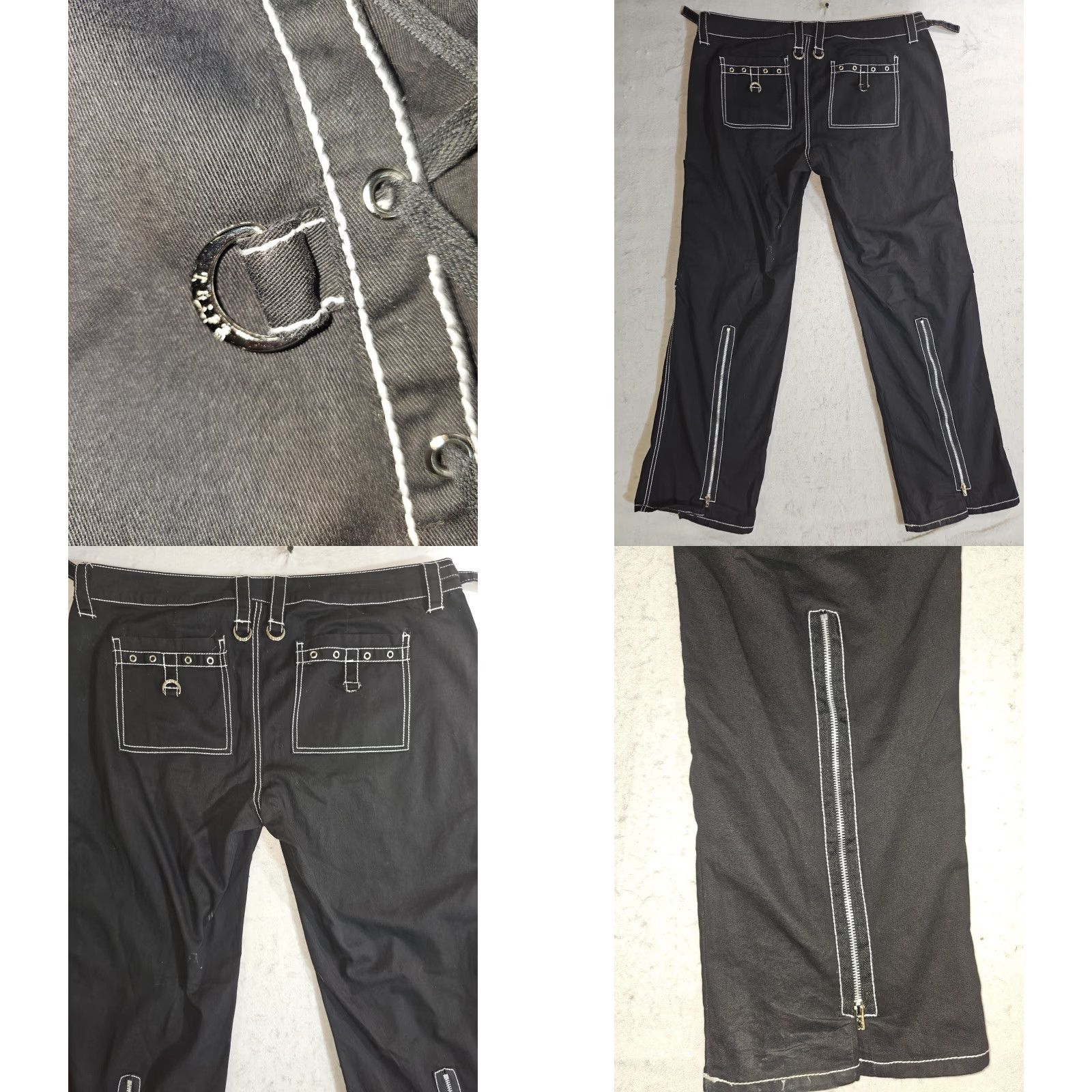 Tripp NYC VINTAGE TRIPP NYC Daang Goodman Black Bondage Chains Goth Pants Sz 17 Inseam 32 Size 38" / US 16 / IT 52 - 8 Thumbnail