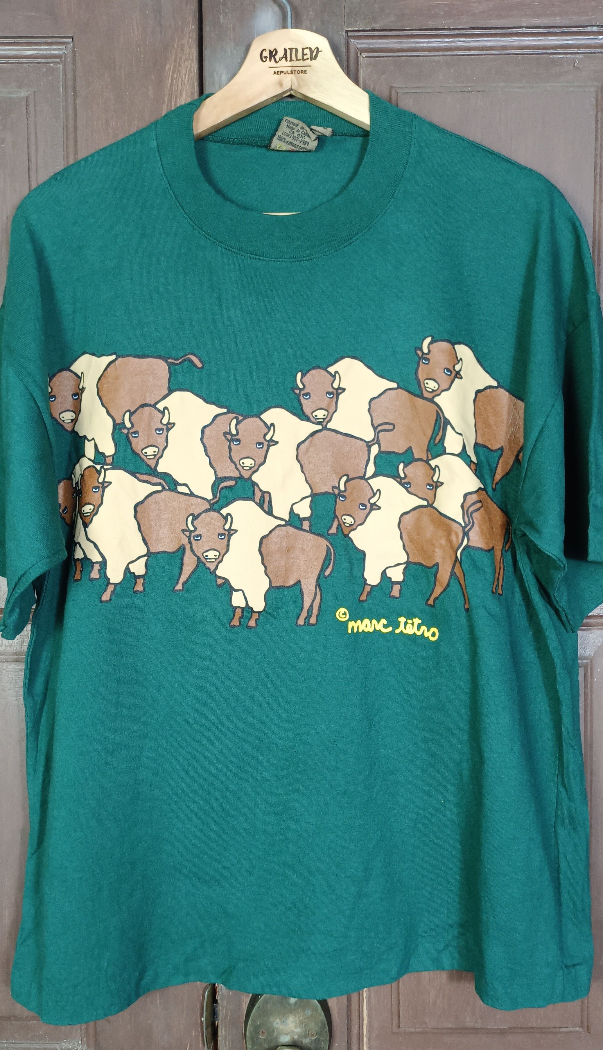 Vintage Vintage Canada Buffalo Tee 90s Marc Tetro Made in Canada Size US L / EU 52-54 / 3 - 2 Thumbnail