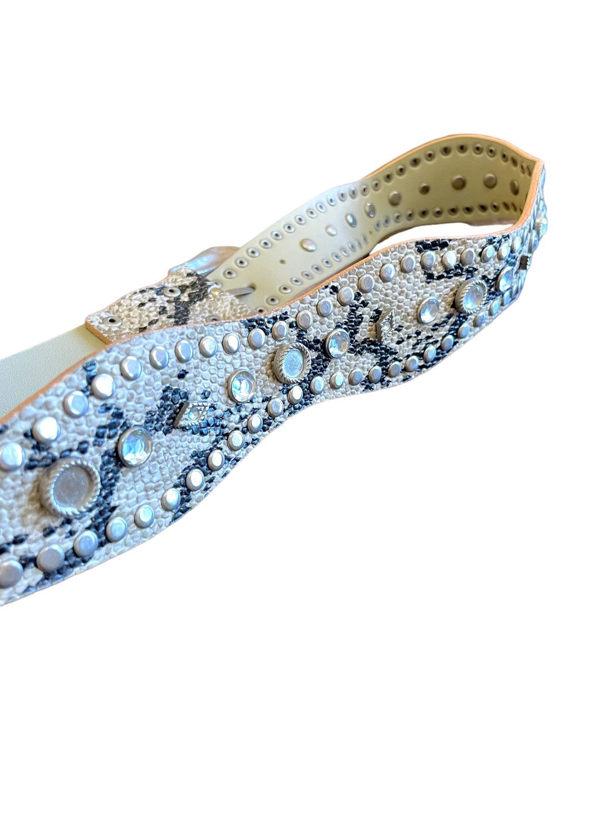 Hysteric Glamour × Tornado Mart Vintage Hysteric Style Studded Rhinestones Snake Skin Belt Size ONE SIZE - 7 Thumbnail