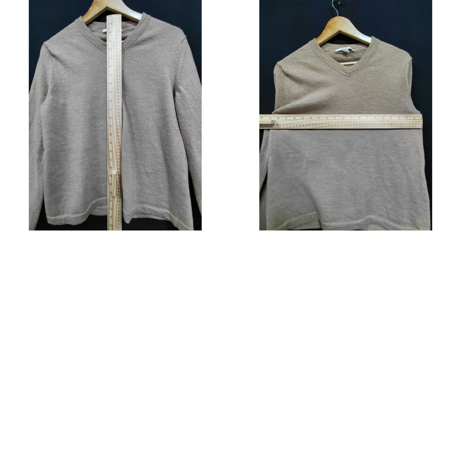 Merona Merona Merino Wool Sweater Beige Knit Size L Mens V-Neck Long Sleeve Pullover Casual Business Comfortable Thermal Regular Kn Beige 1980s? Size US L / EU 52-54 / 3 - 8 Thumbnail