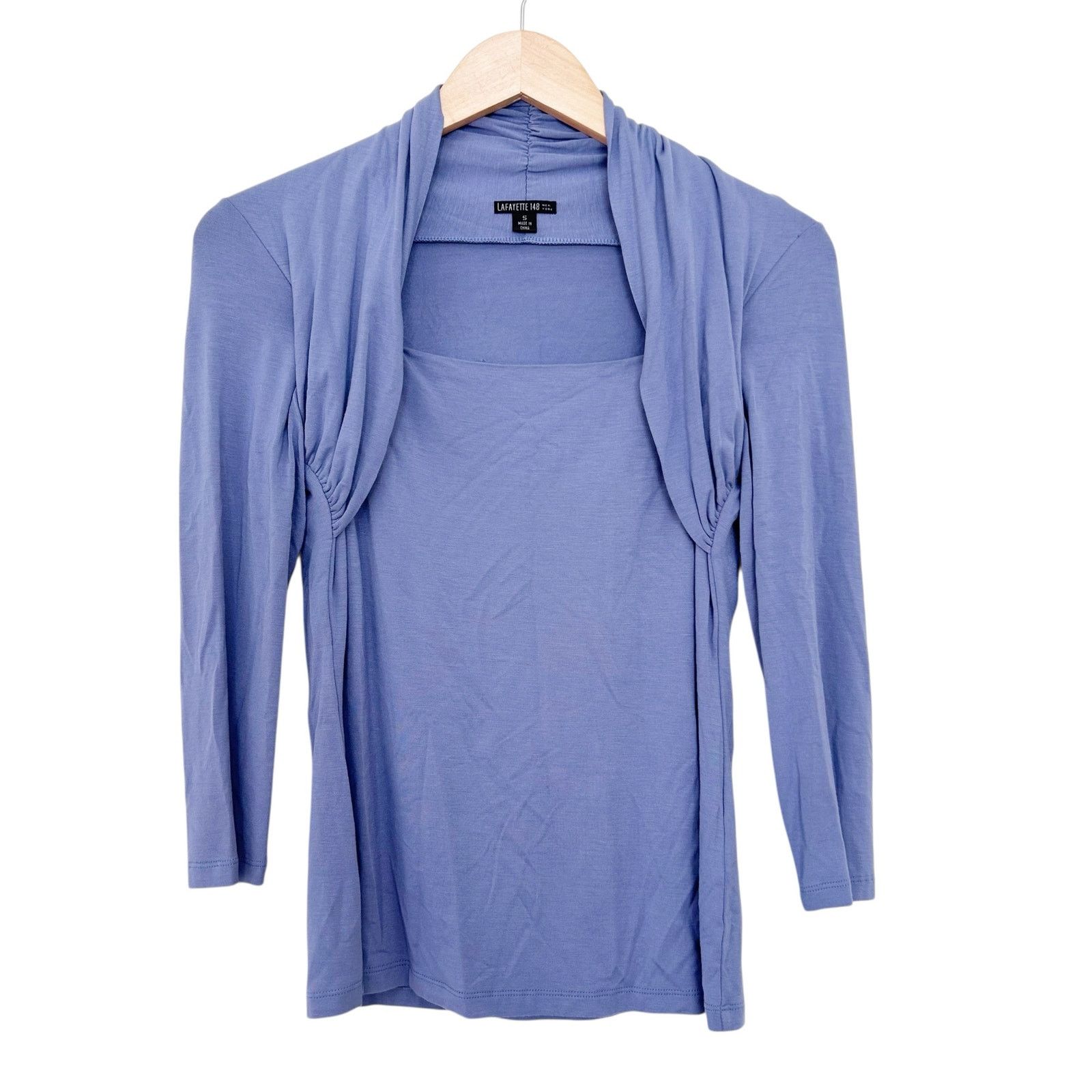 Other Lafayette 148 Purple 3/4 Sleeve Blouse Sz S Size S / US 4 / IT 40 - 1 Thumbnail