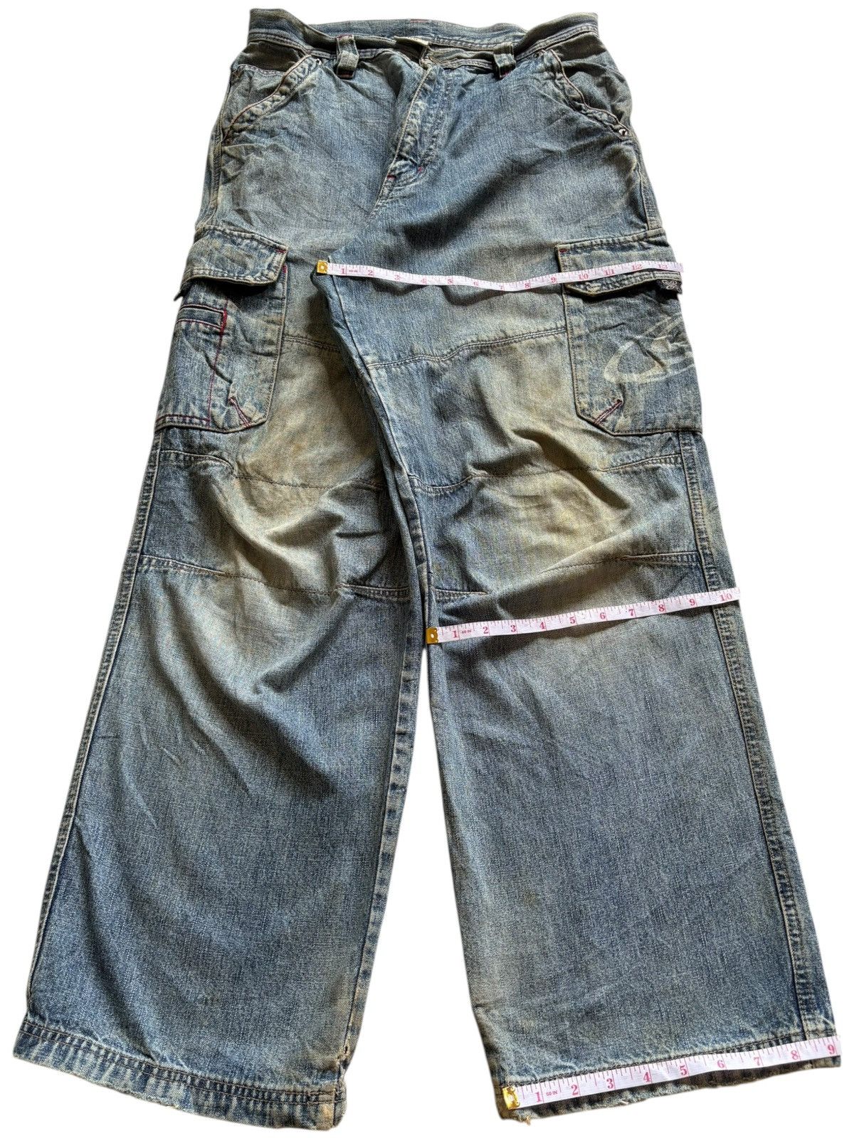 Japanese Brand Vintage Piko Cargo Mud Wash Baggy Wideleg Jeans Size US 30 / EU 46 - 15 Thumbnail