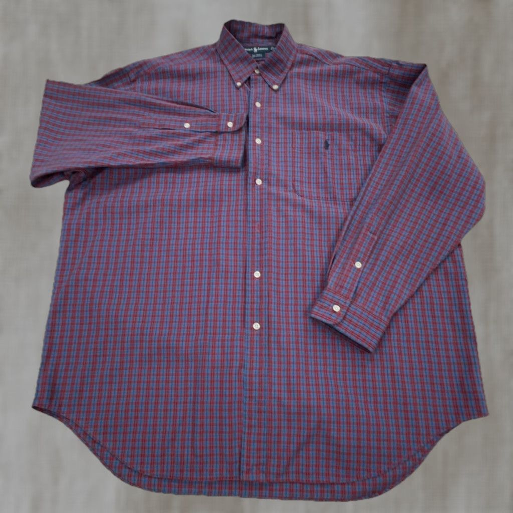 Ralph Lauren Ralph Lauren Shirt Men XL Red Multi Plaid Button-Up Classic Fit Oxford Cloth Pony, Button-Front, Long Sleeve, Collared Size US XL / EU 56 / 4 - 1 Thumbnail