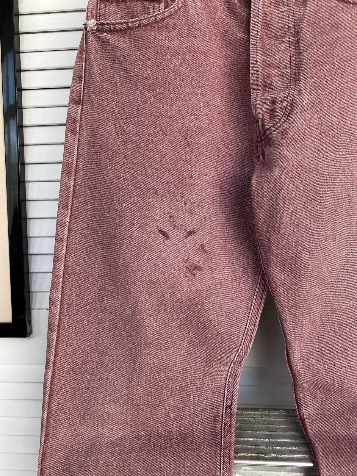 Levi's × Vintage Vintage Levi’s 501 Hand-Dyed Burgundy Denim Jeans Pants USA Size US 28 / EU 44 - 5 Thumbnail