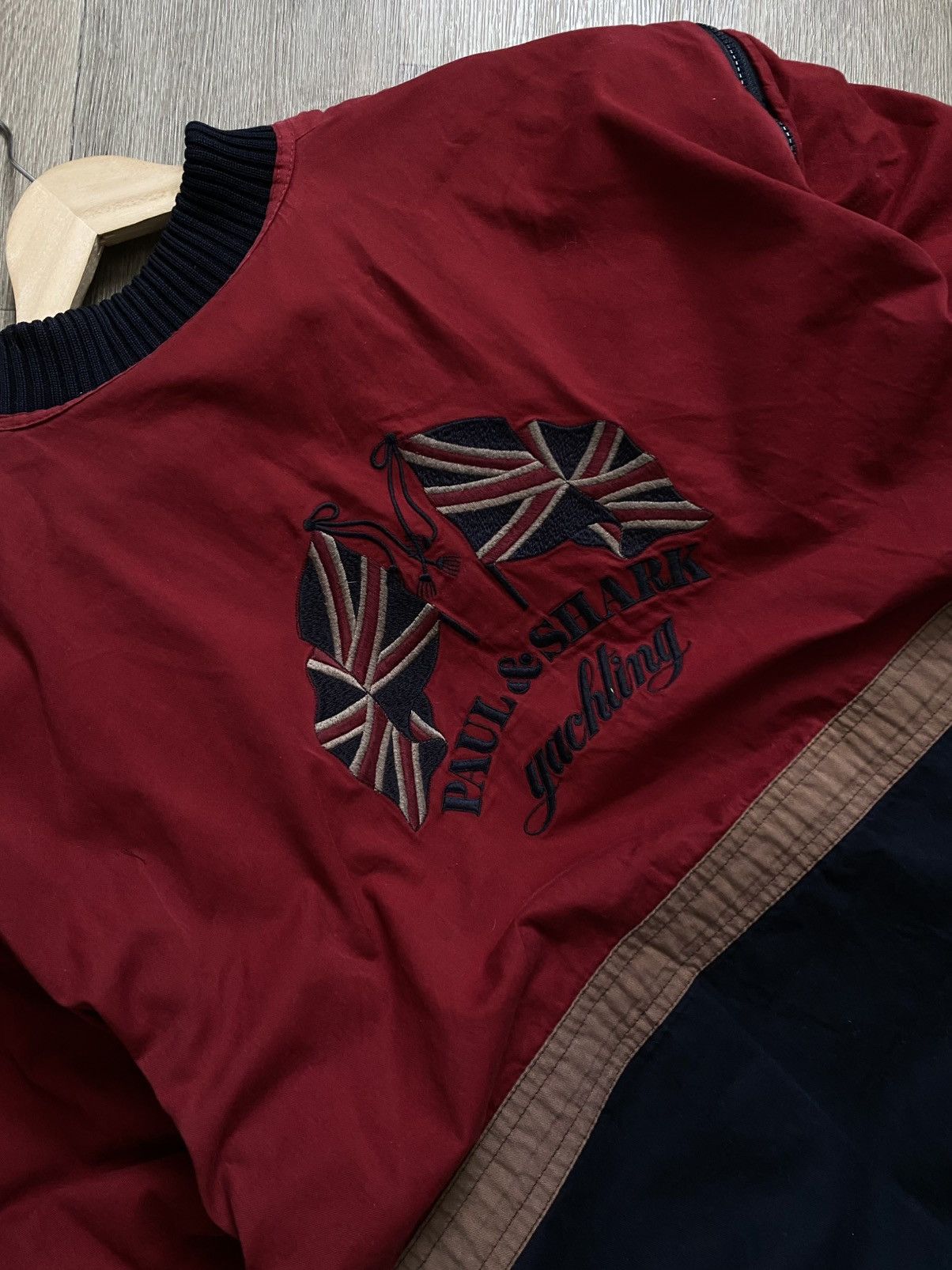 Paul & Shark 🫧PAUL&SHARK Embroidered Logo British Flag Reversible Bomber Size US XL / EU 56 / 4 - 4 Thumbnail