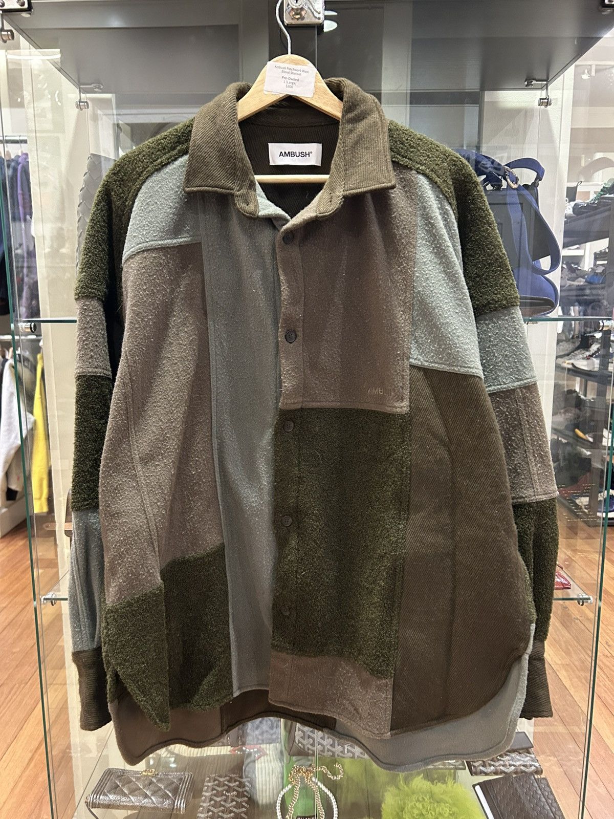 Ambush Design Ambush Patchwork Wool Blend Overshirt Size US L / EU 52-54 / 3 - 1 Thumbnail