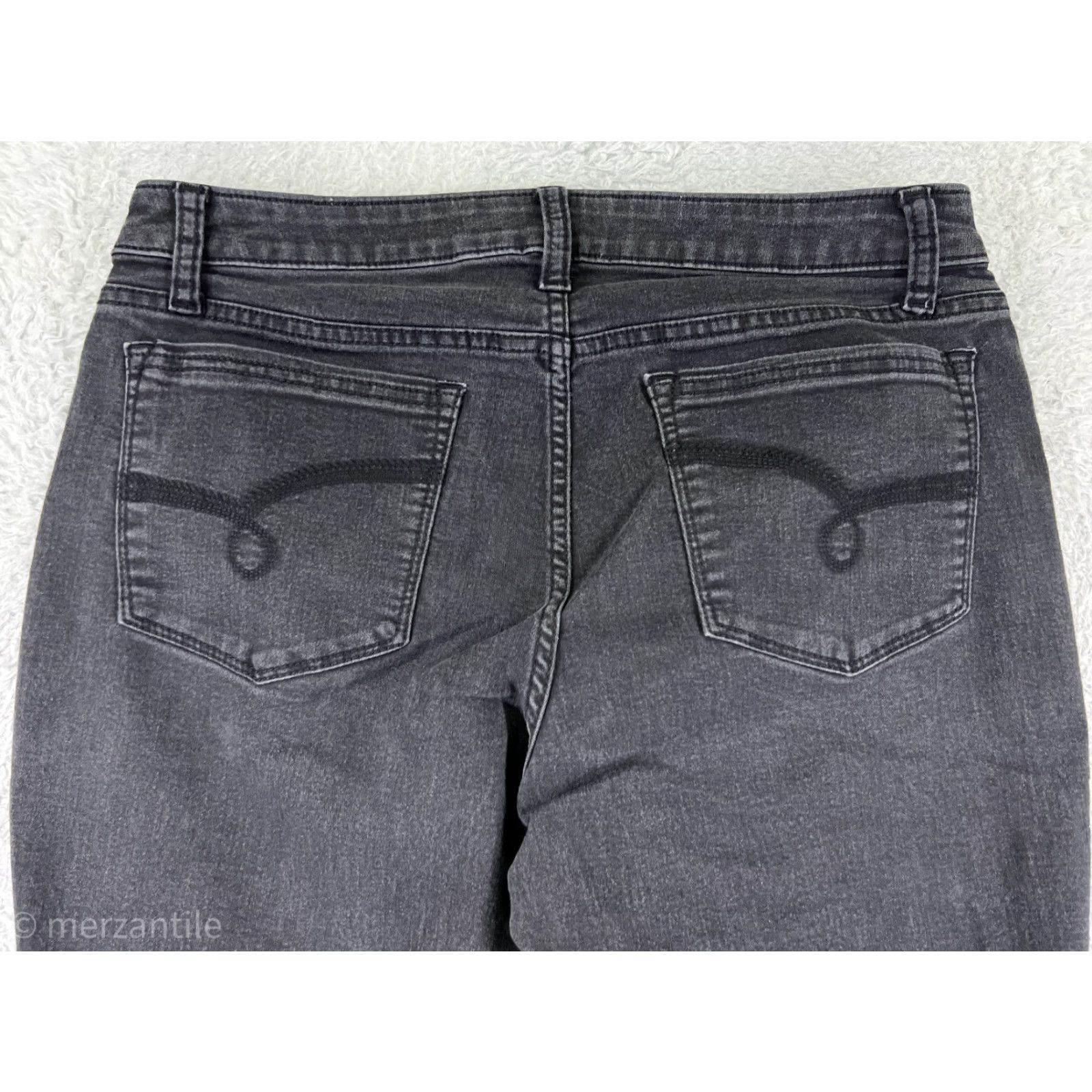 Lee Riders By Lee Jeans Pants Womens 12 Black Denim Bootcut Western Embroidered Denim Jeans Bootcut Womens 12 Black Size 34" / US 12 / IT 48 - 3 Thumbnail