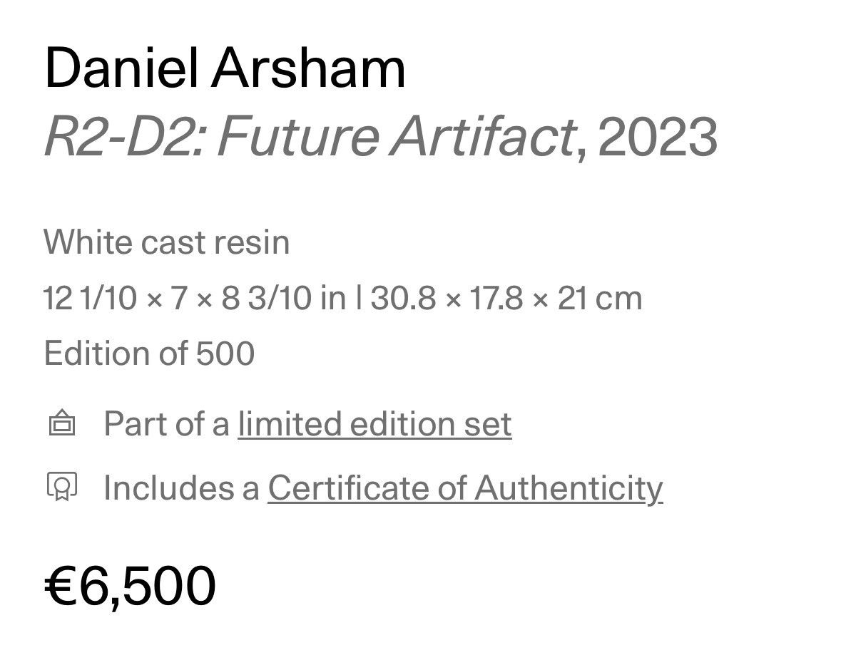 Daniel Arsham Sold out R2D2 by Daniel Arsham ++ in original box Size ONE SIZE - 4 Thumbnail