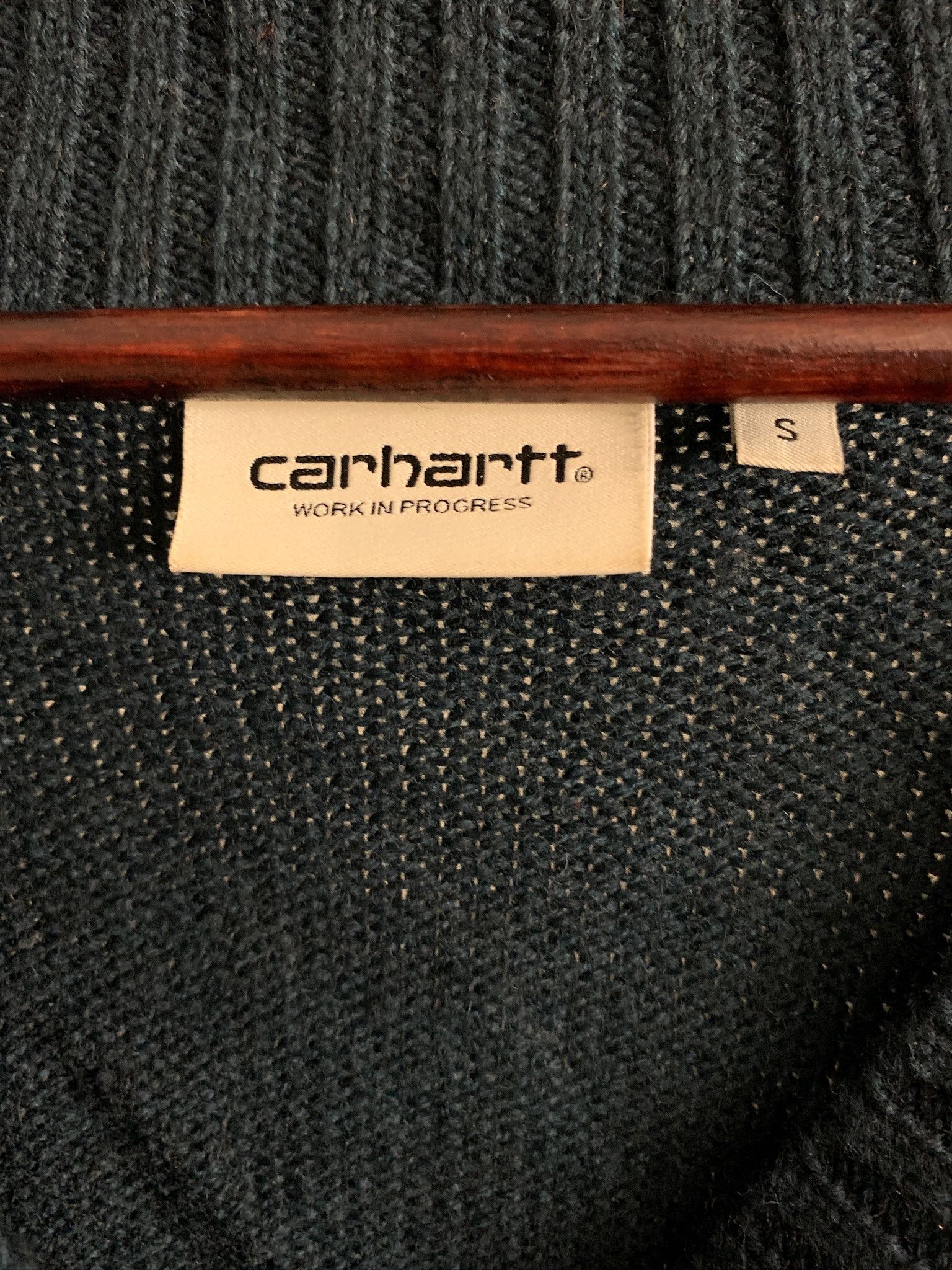 Carhartt Wip Carhartt Wip Knitted Cardigan In Petrol Blue Size US S / EU 44-46 / 1 - 3 Thumbnail