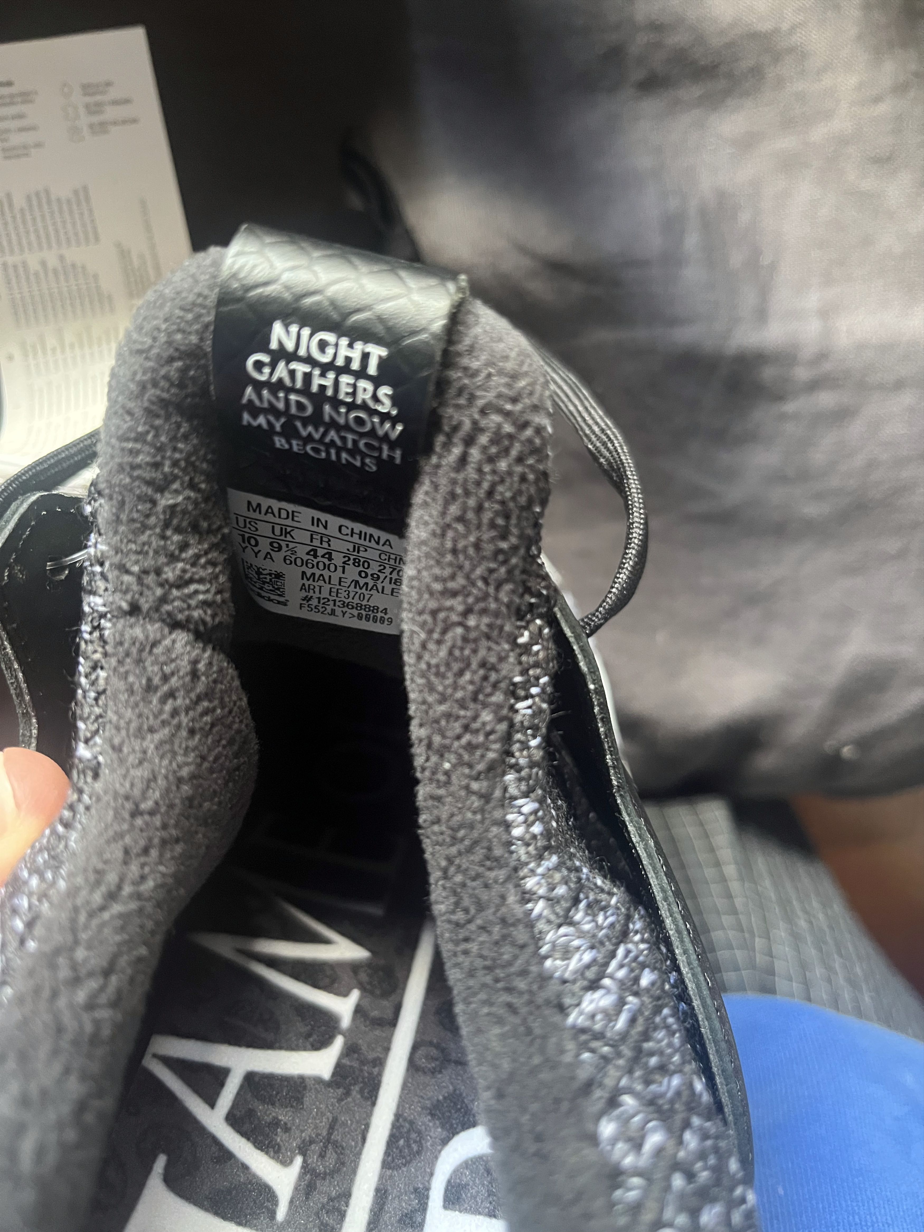 Adidas Adidas UltraBoost x Game Of Thrones 'Night's Watch' US 10 Size US 10 / EU 43 - 6 Thumbnail