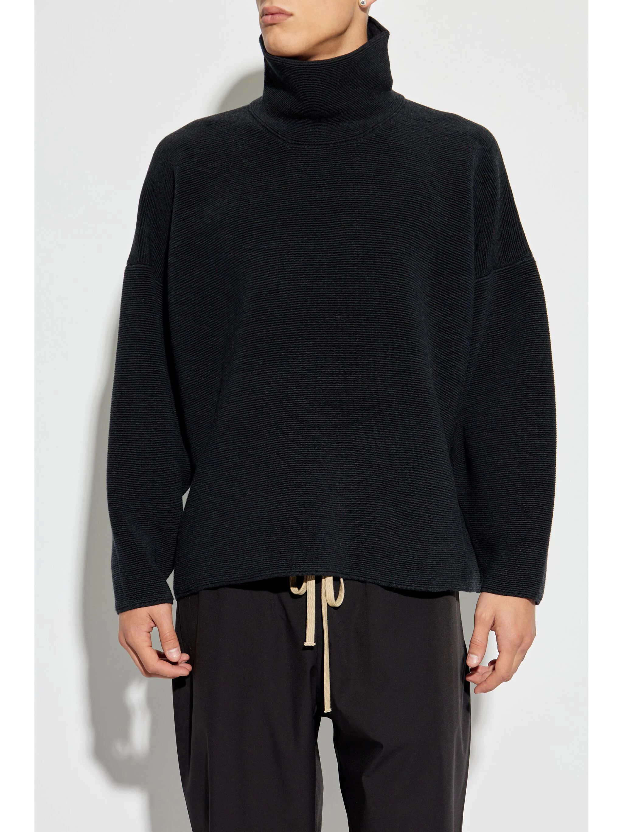 Fear of God o1s22i1n1024 High-Neck Ottoman Pullover Sweater in Black Size US S / EU 44-46 / 1 - 3 Thumbnail