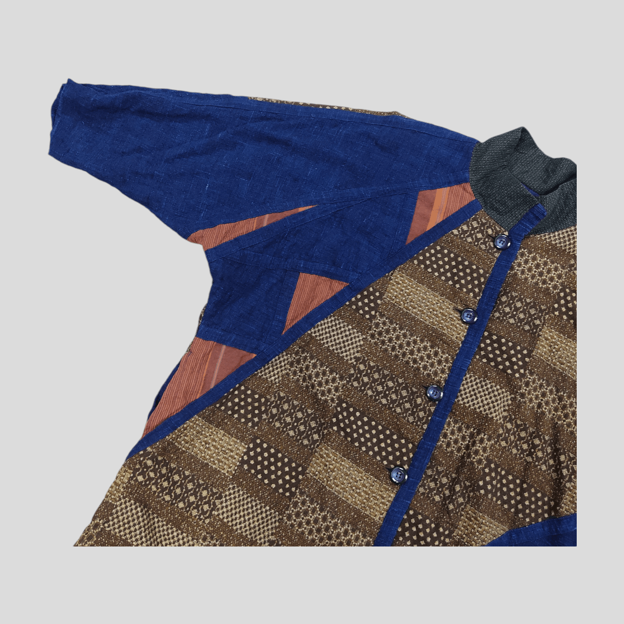 Indigo Japanese Indigo Patchwork Boro Kimono Jacket Size US L / EU 52-54 / 3 - 6 Thumbnail