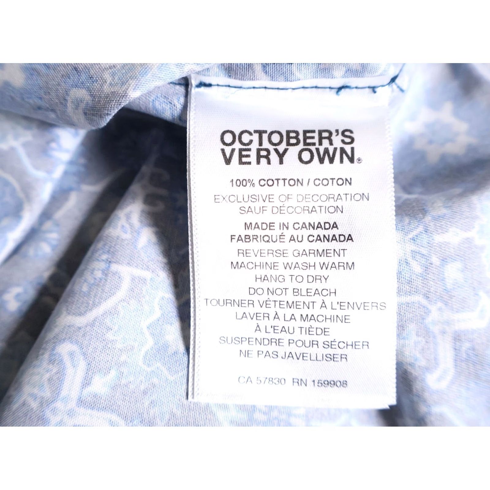 Vintage OVO x Liberty Fabric Shirt Men's XL Blue Geometric Oxford Button-Up Collared Casual 100% Cotton Size US XL / EU 56 / 4 - 7 Thumbnail