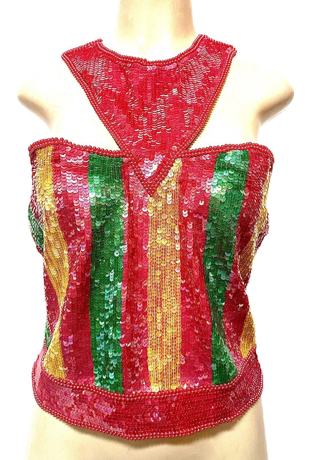 Other Sequin Top Red Multi size M Size M / US 6-8 / IT 42-44 - 1 Thumbnail