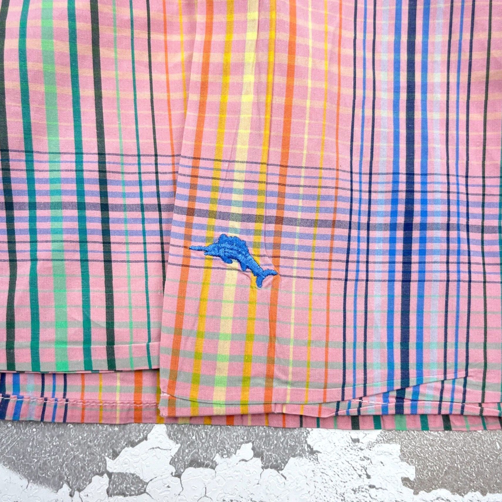 Tommy Bahama Tommy Bahama Shirt Men Medium Pink Plaid Button-Up Casual Beach Classic Size 40R - 3 Thumbnail