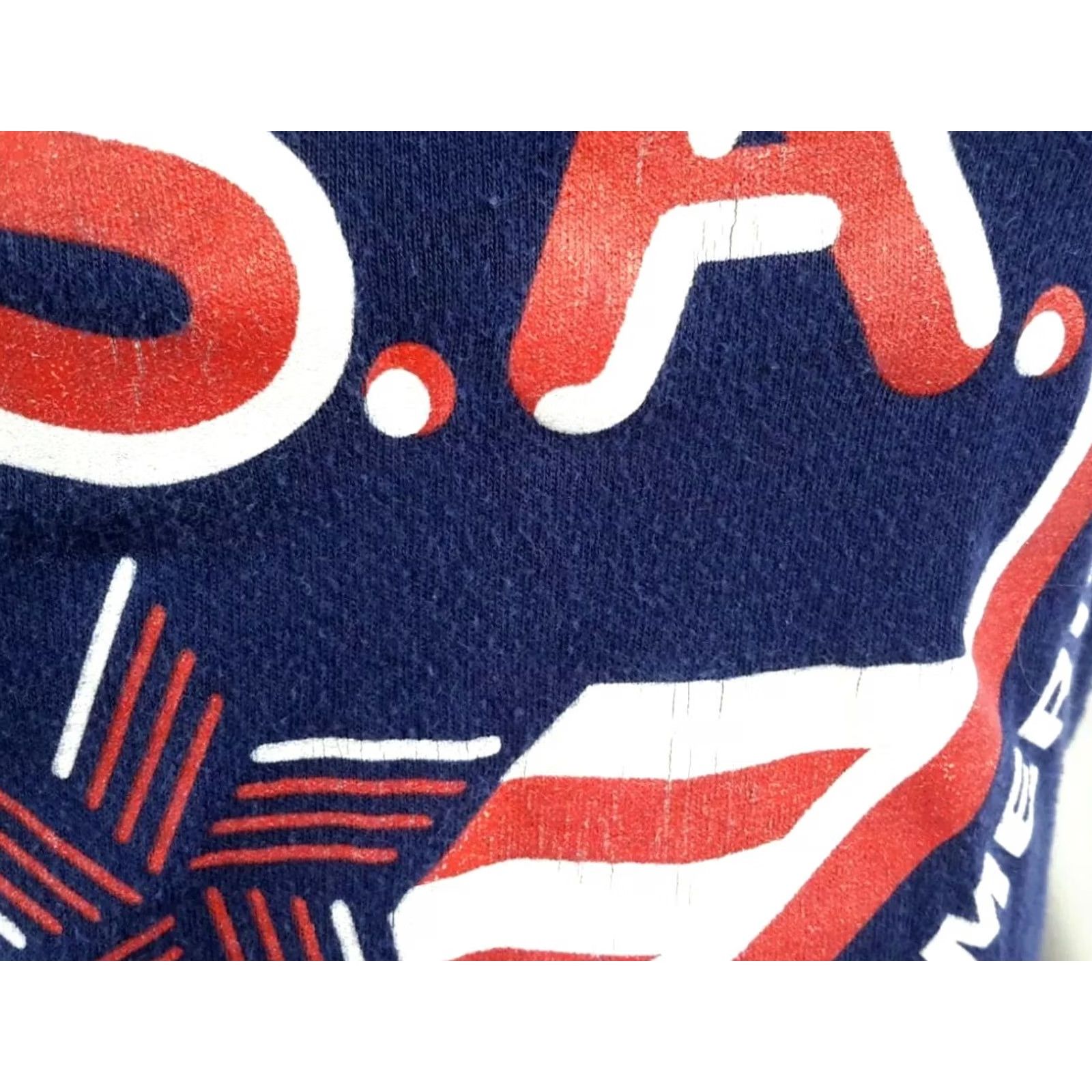Vintage VINTAGE Tee Swing T-Shirt Shirt Women Small Red Blue USA Stitch Crew Neck Short Sleeve Cotton Blend Regular Size S / US 4 / IT 40 - 2 Thumbnail