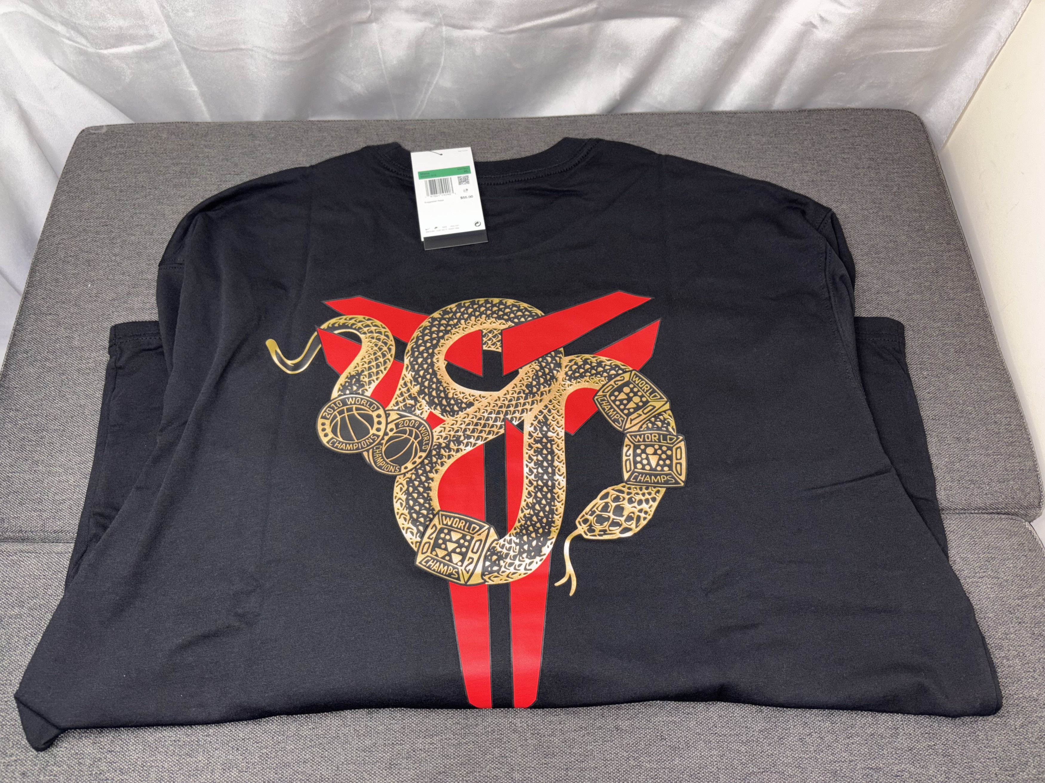 Nike Nike Kobe Year Of The Mamba Max90 Long Sleeve Tee L Black Size US XL / EU 56 / 4 - 2 Thumbnail