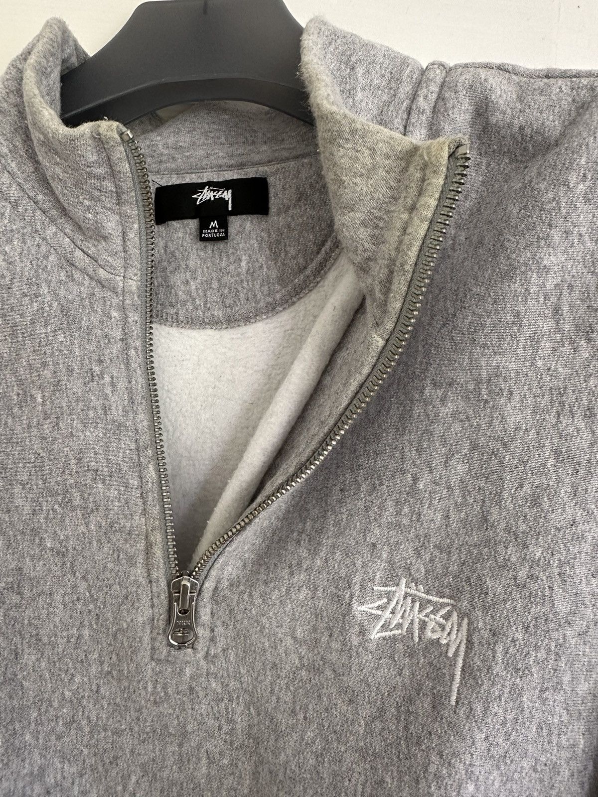 Stussy Stussy Quarter Zip Fleece Mock Neck Sweatshirt | Grailed