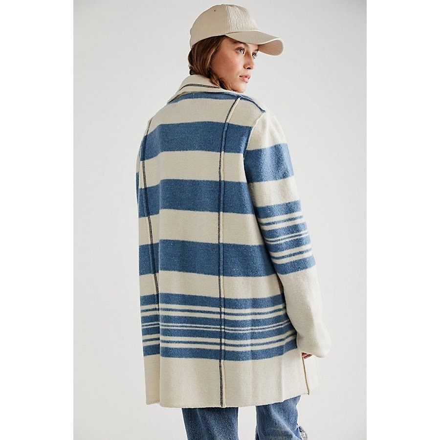 Free People New FREE PEOPLE We The Free Acadia Cardi WOOL $368 XS/S Blue Size S / US 4 / IT 40 - 2 Thumbnail