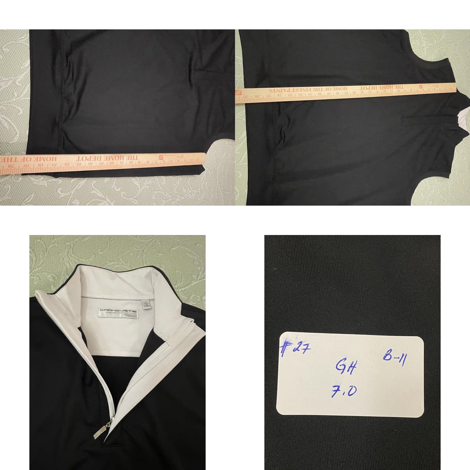 Vintage Carnoustie Performance Vest Mens Medium Black 1/4 Zip Golf Softshell Pullover Size US M / EU 48-50 / 2 - 8 Thumbnail