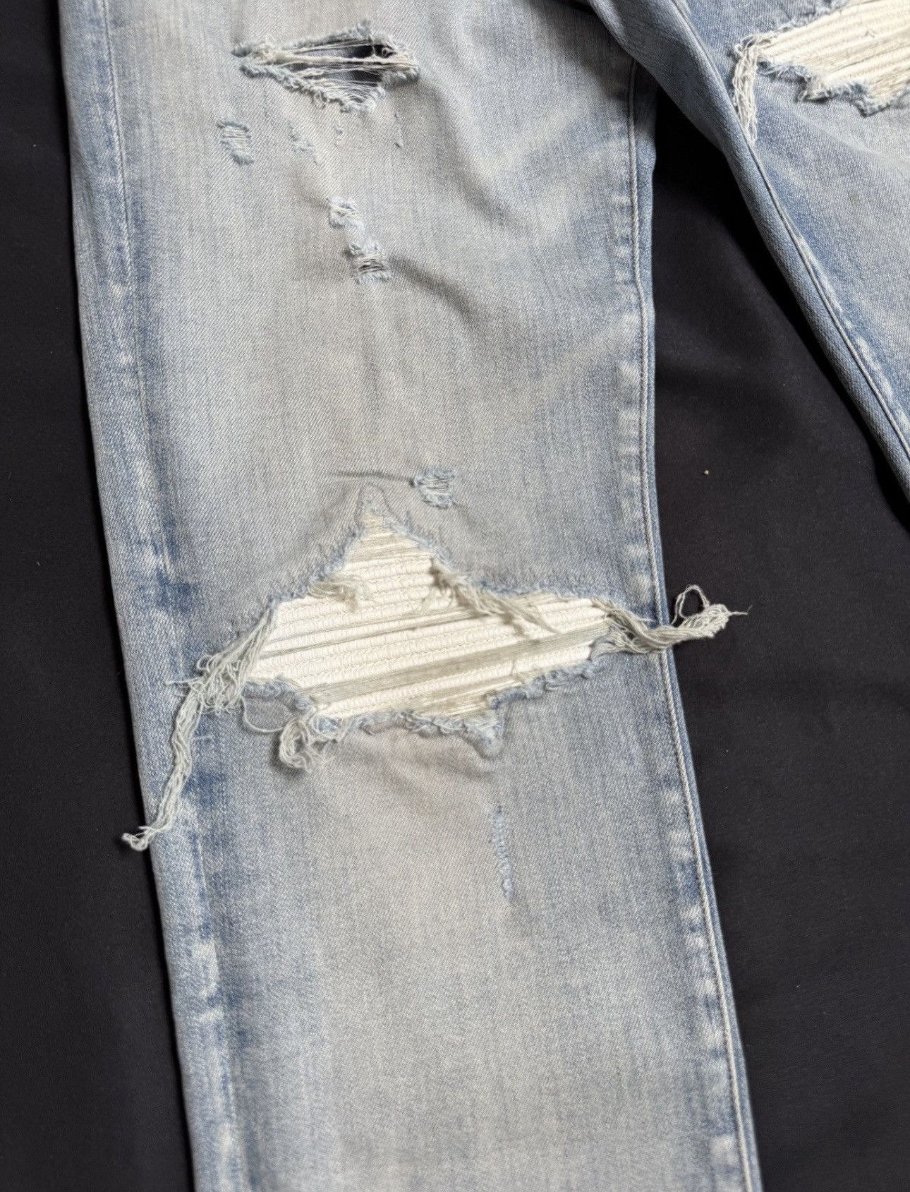 Amiri amiri jeans mx1 white patch Size US 33 - 2 Thumbnail