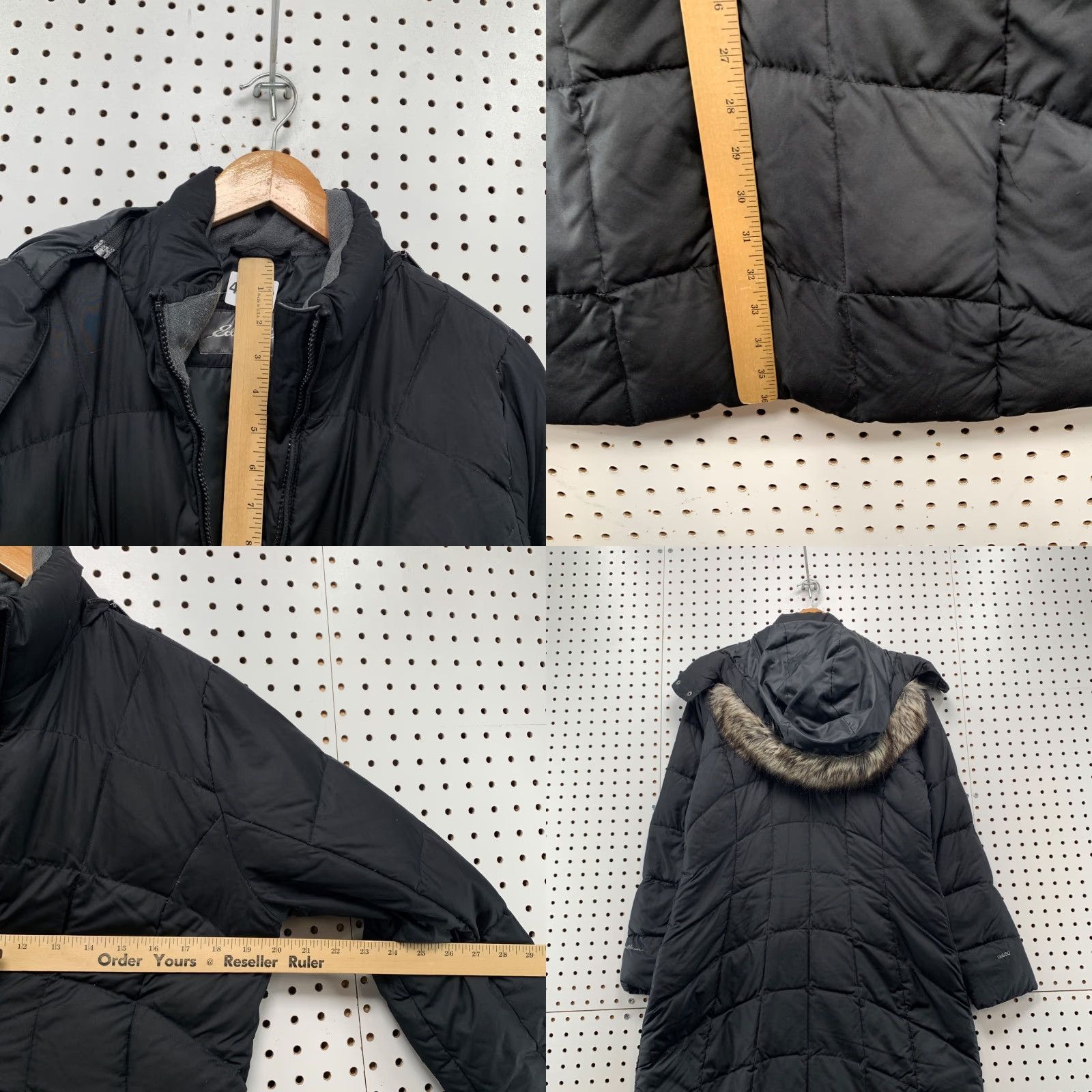 Eddie Bauer Eddie Bauer Quilted Down Puffer Coat Womens Medium Black Hooded Faux Fur Long Coat Size M / US 6-8 / IT 42-44 - 9 Thumbnail